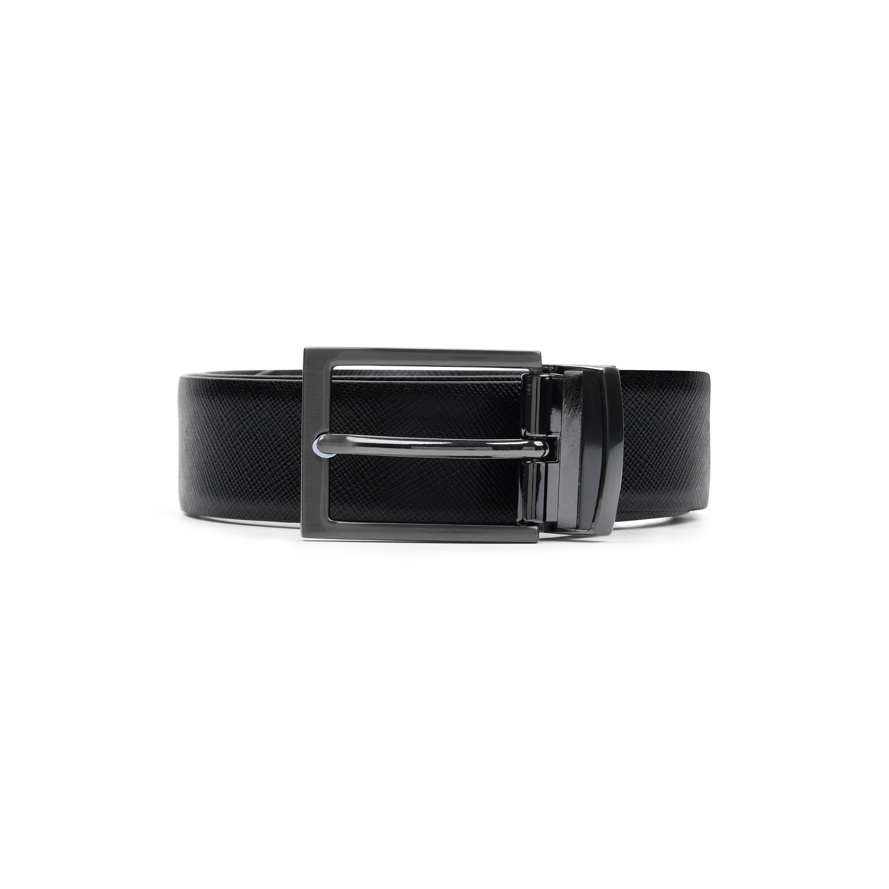Choc/Black Riccardo Reversible Leather Belt
