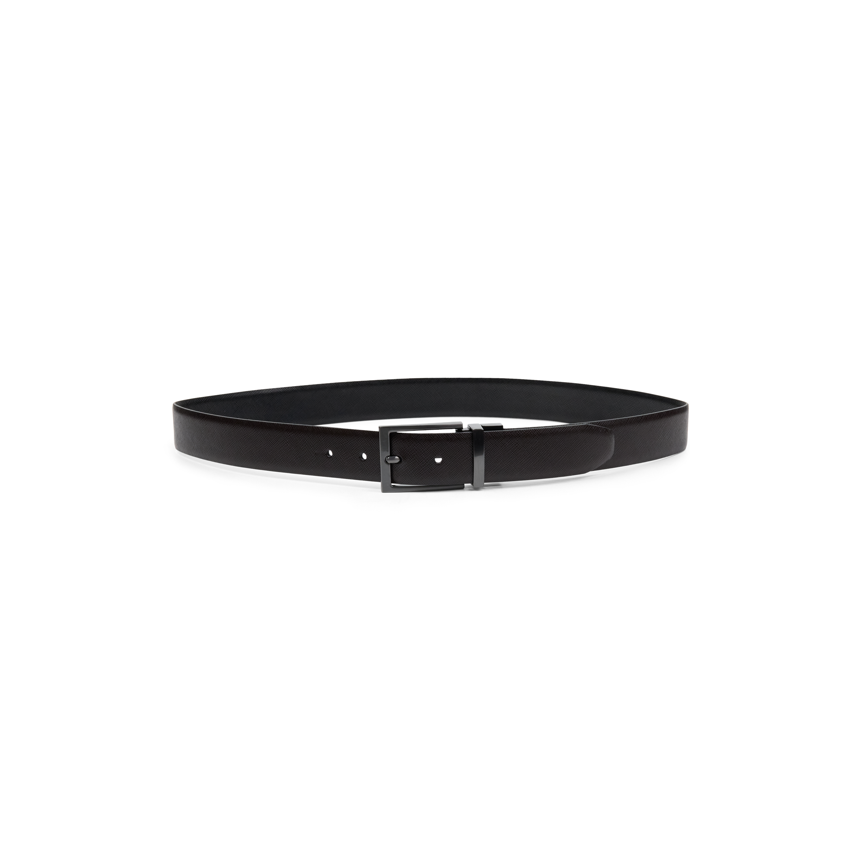 Choc/Black Riccardo Reversible Leather Belt