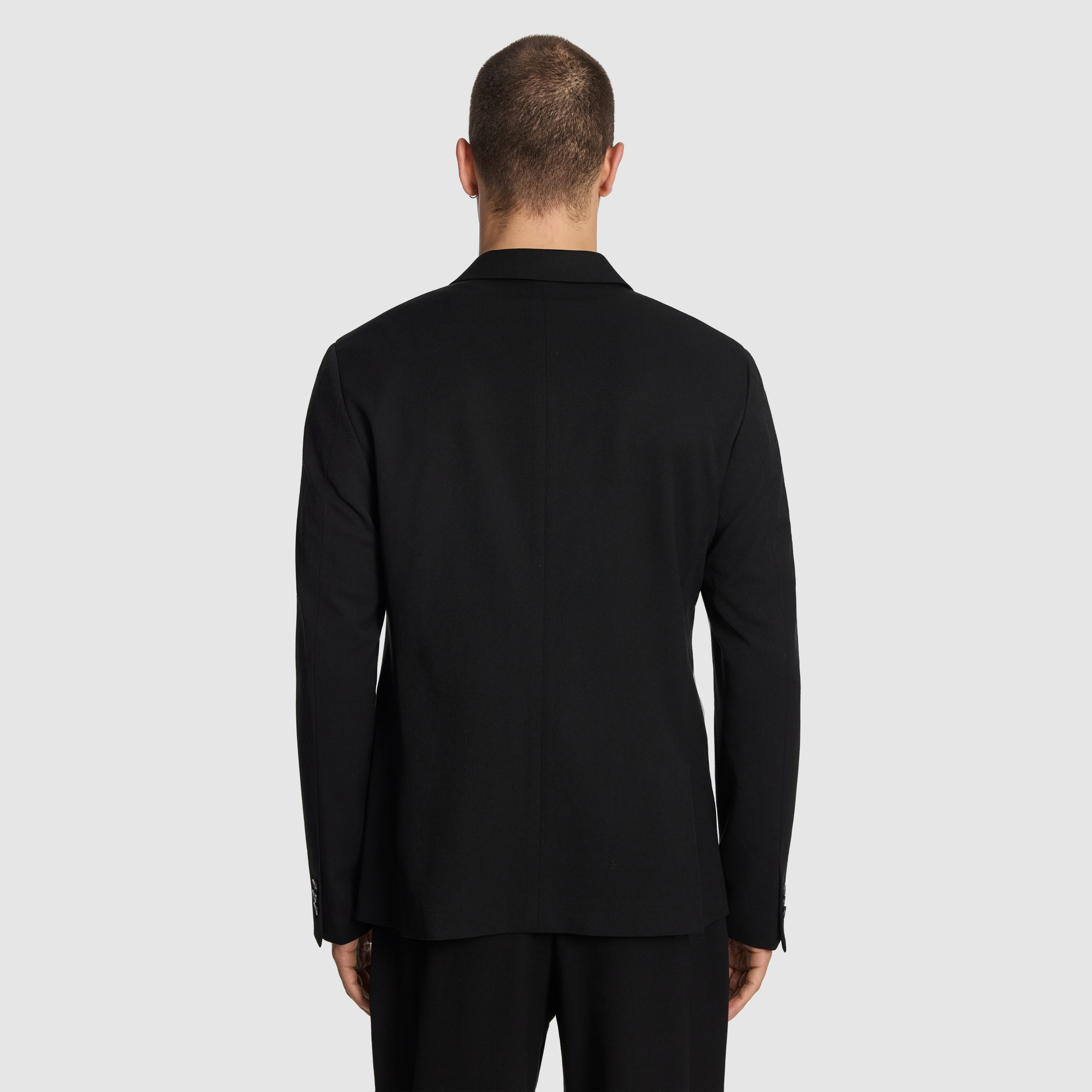 Black Brooks Double Breasted Relaxed Blazer