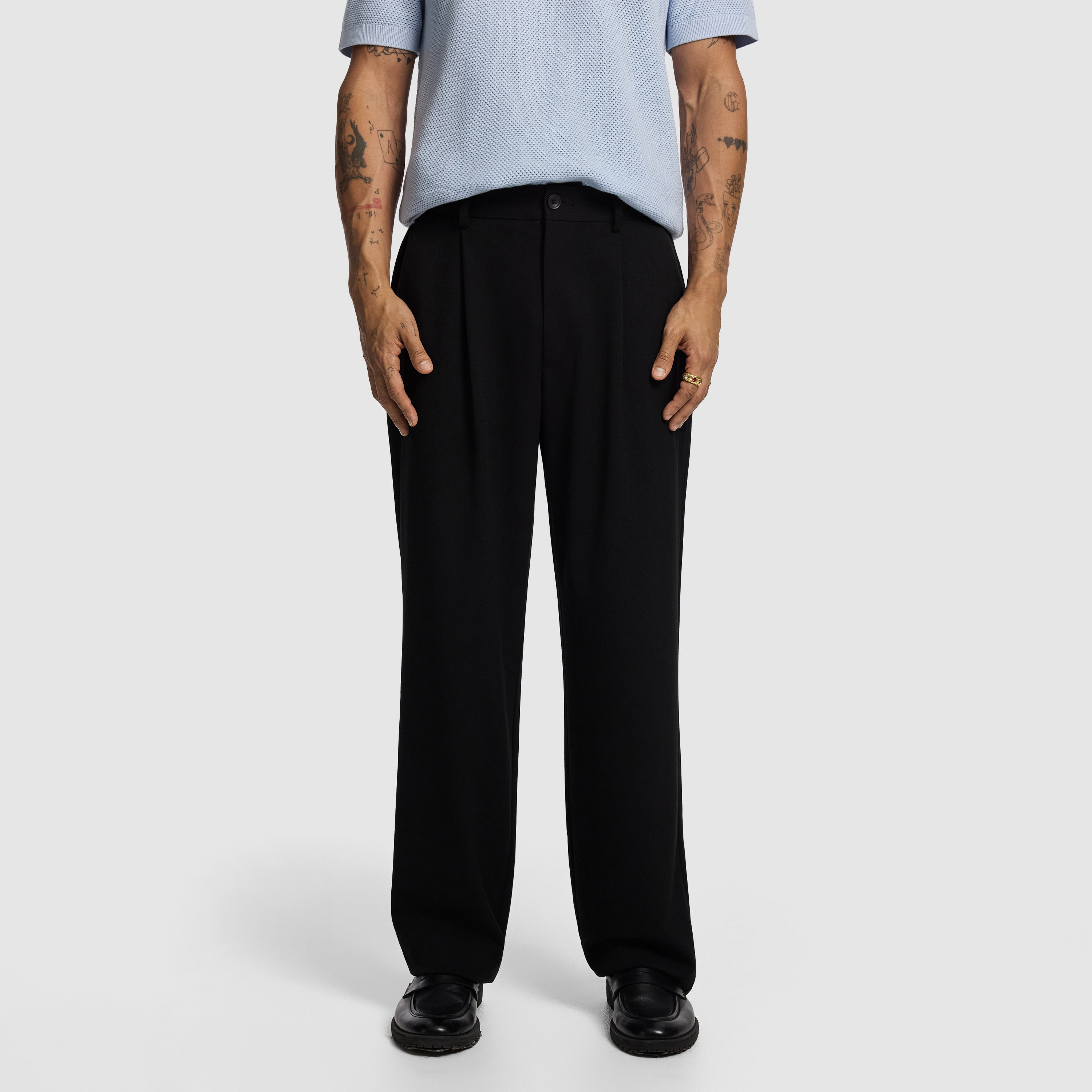 Brooks Pleated Wide Chino