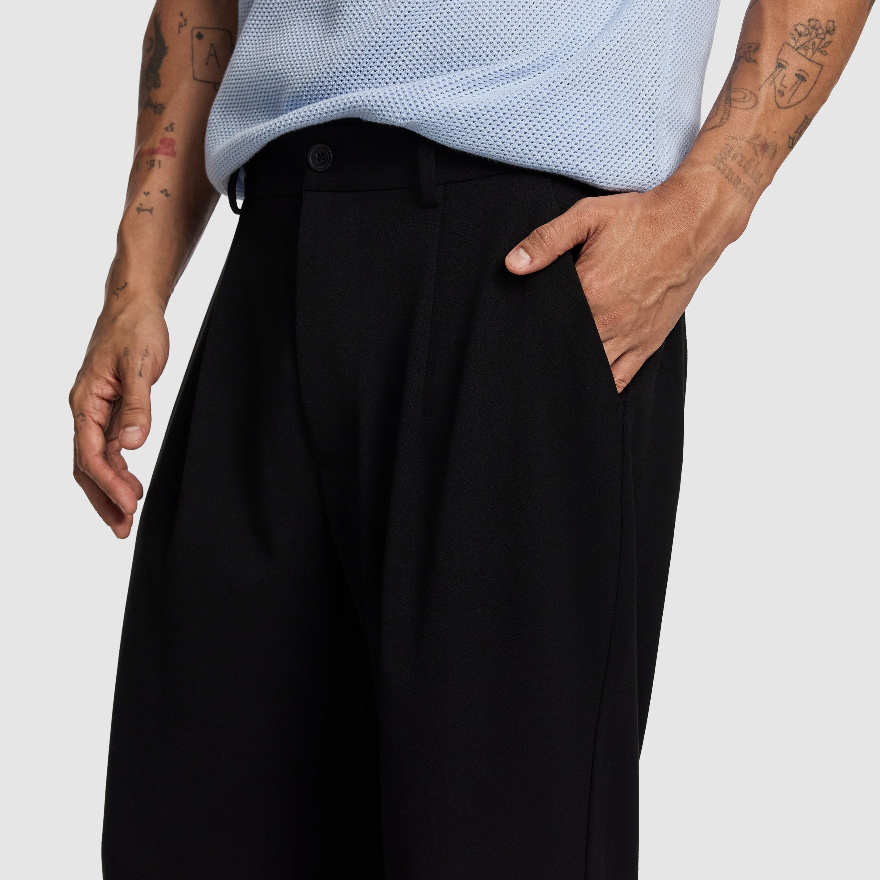 Brooks Pleated Wide Chino