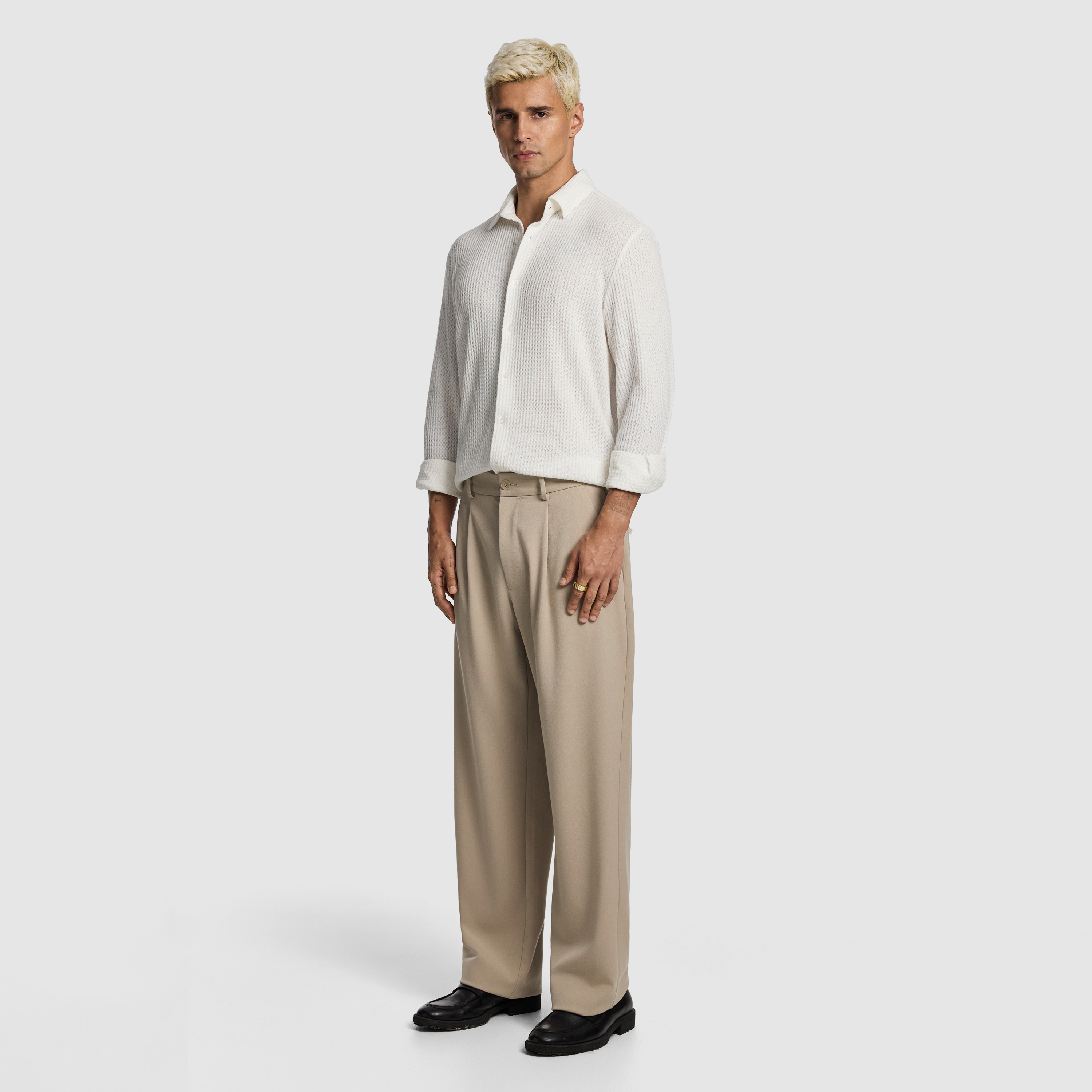 Brooks Pleated Wide Chino