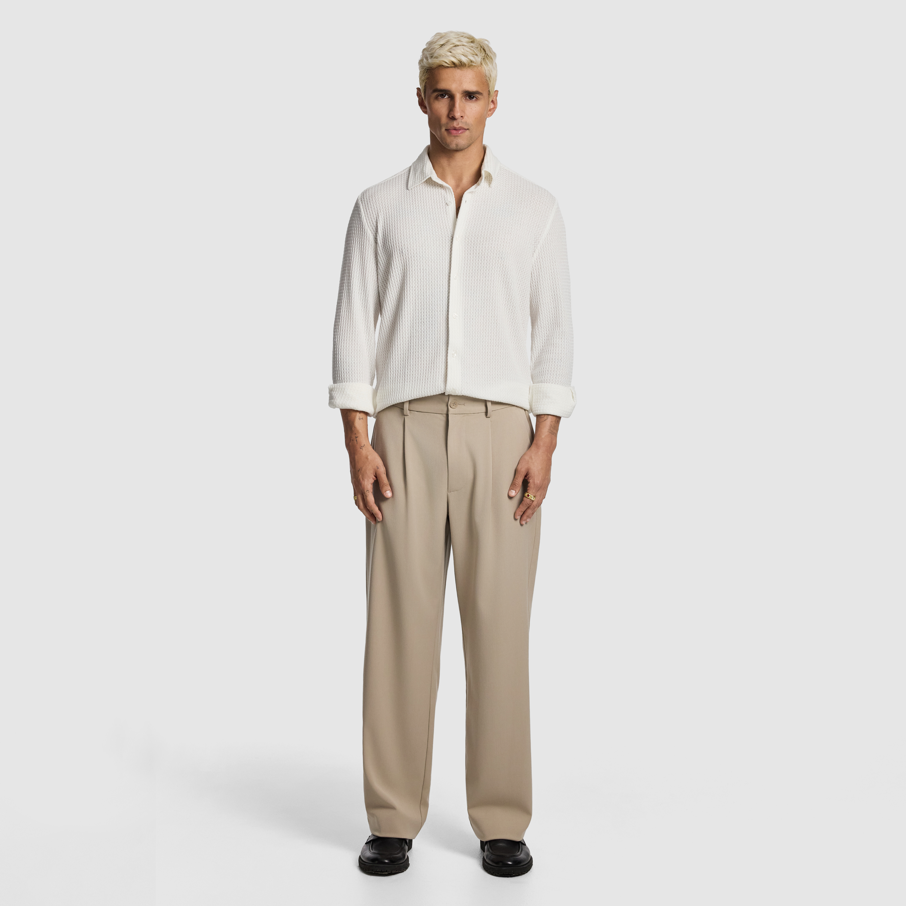Brooks Pleated Wide Chino