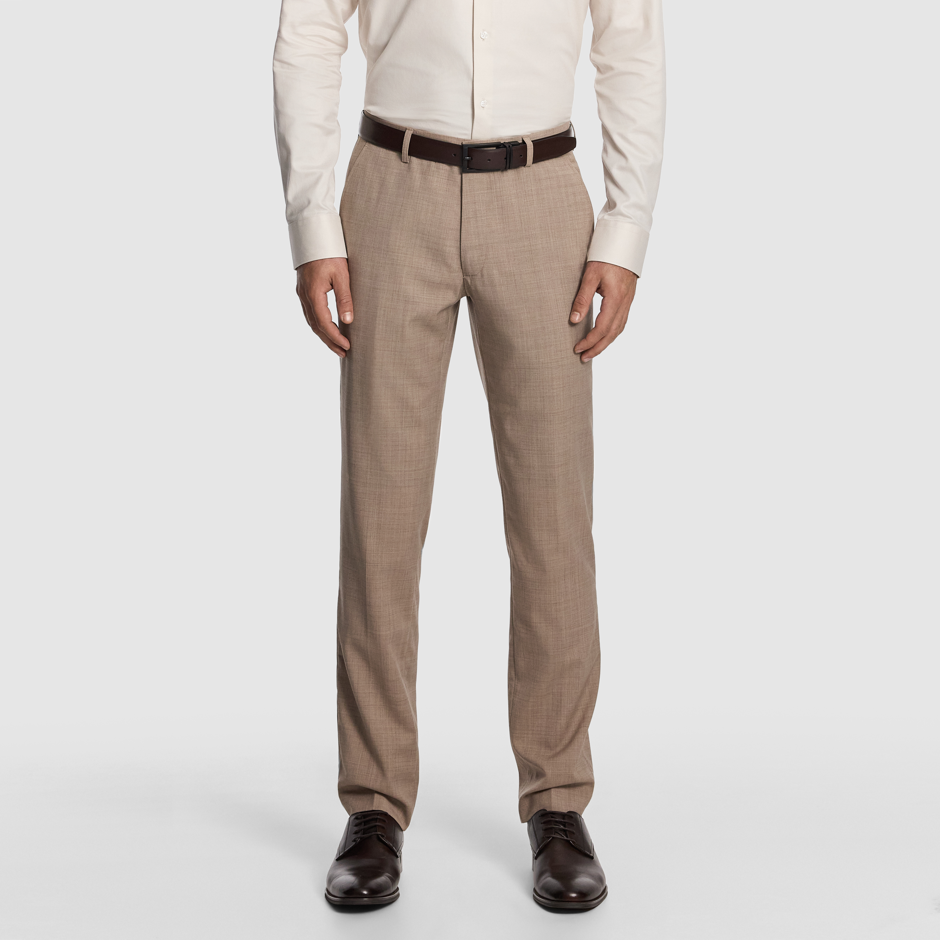 Cash Wool Blend Slim Dress Pant