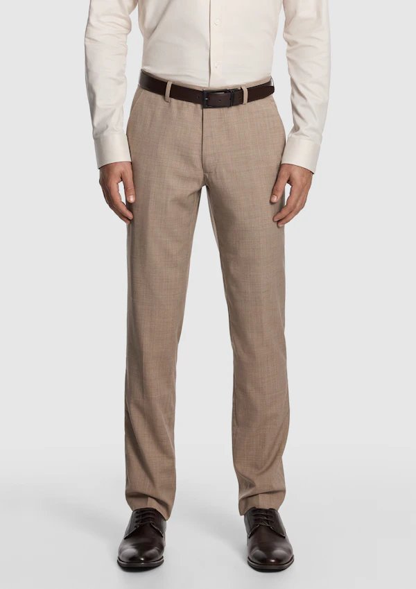 Cash Wool Blend Slim Dress Pant