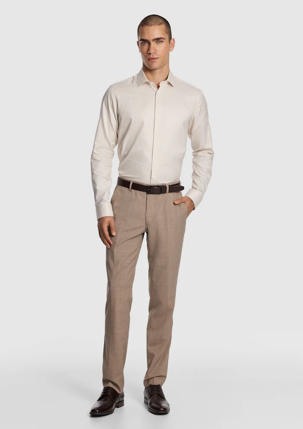 Cash Wool Blend Slim Dress Pant