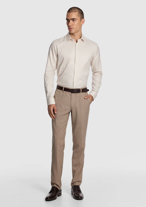 Cash Wool Blend Slim Dress Pant