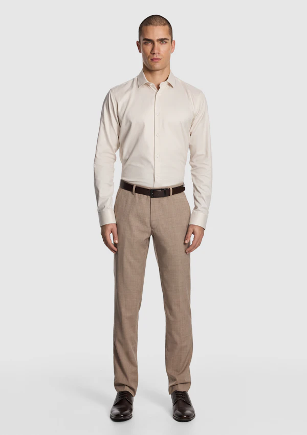 Cash Wool Blend Slim Dress Pant