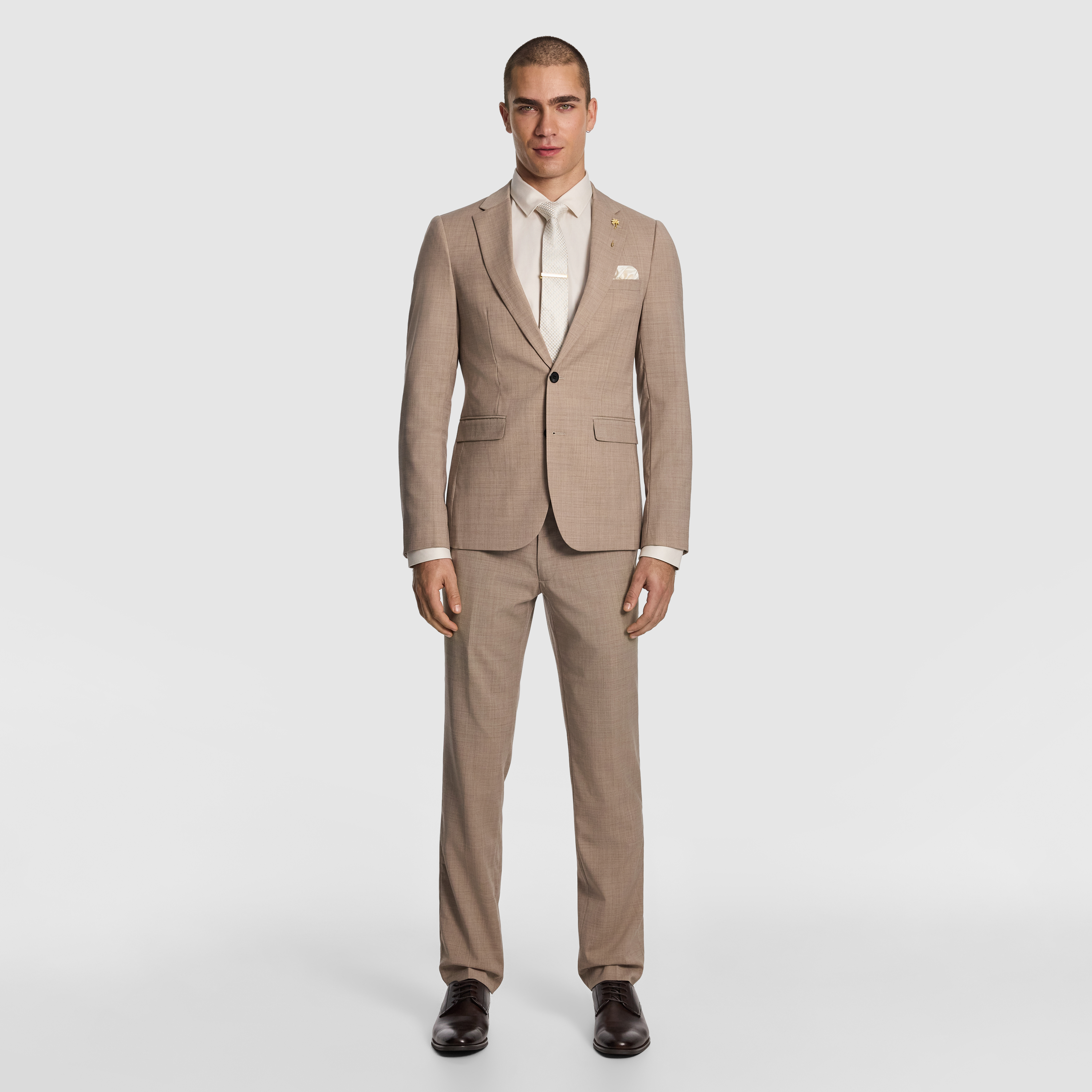  CASH WOOL BLEND SLIM SUIT