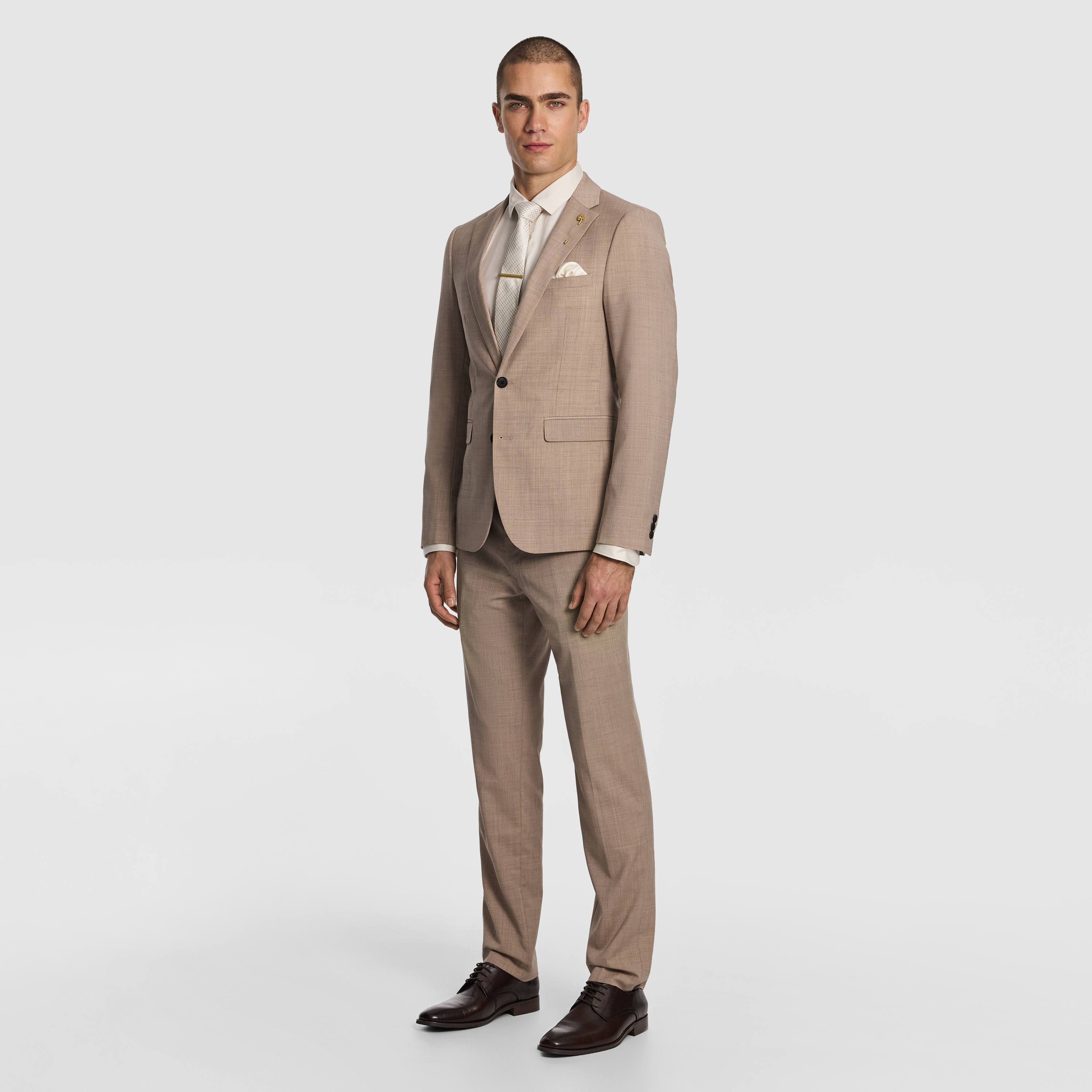  CASH WOOL BLEND SLIM SUIT