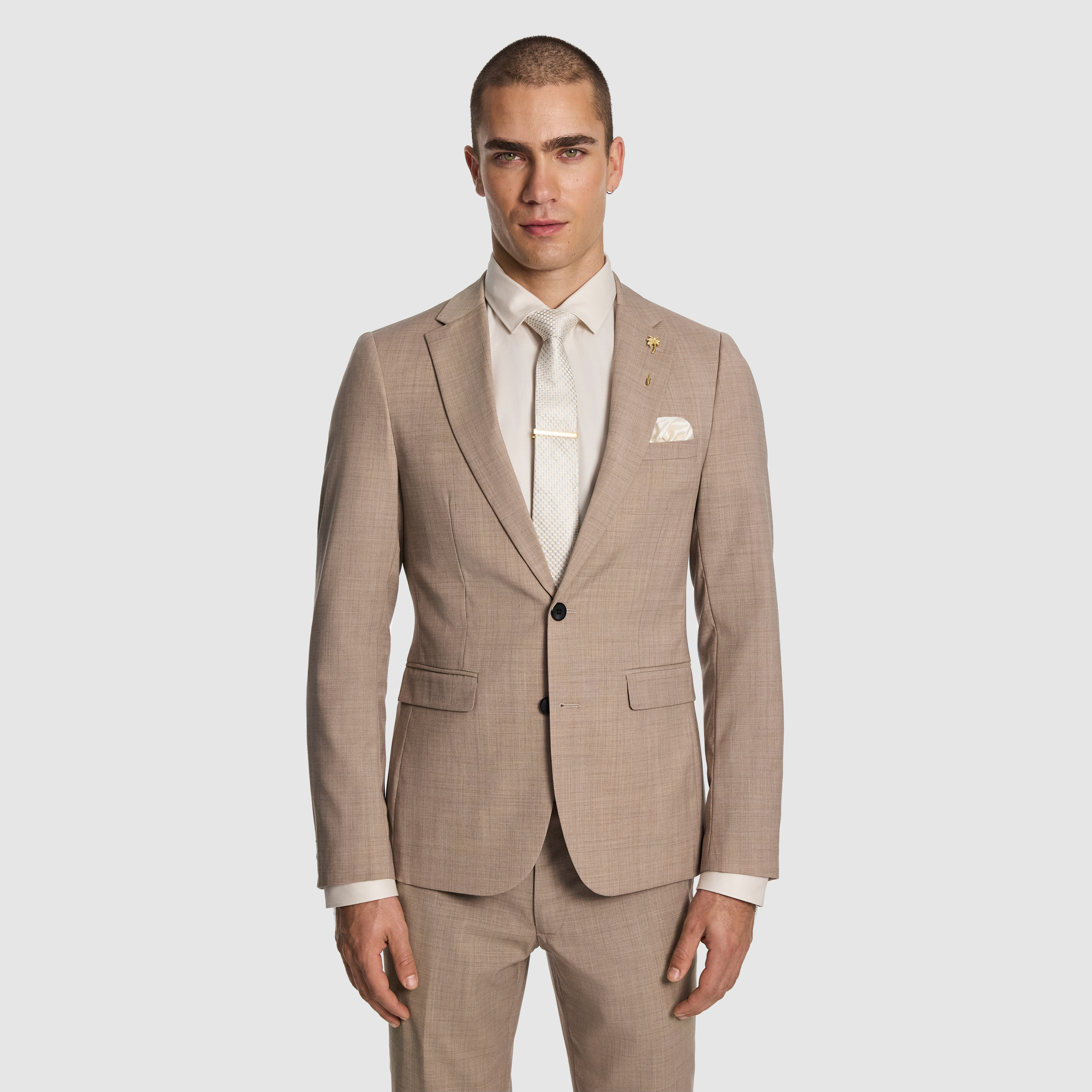  CASH WOOL BLEND SLIM SUIT