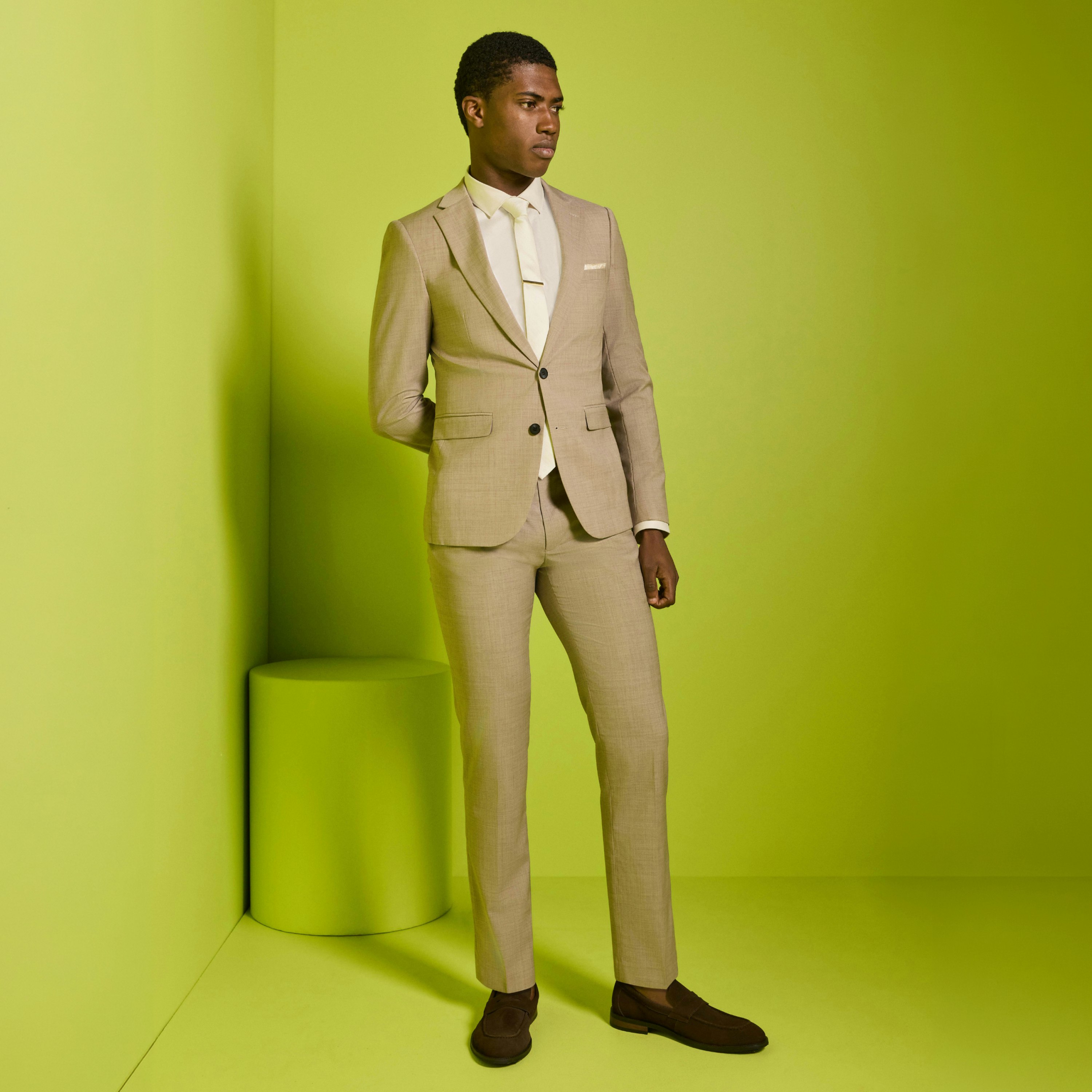 CASH WOOL BLEND SLIM SUIT