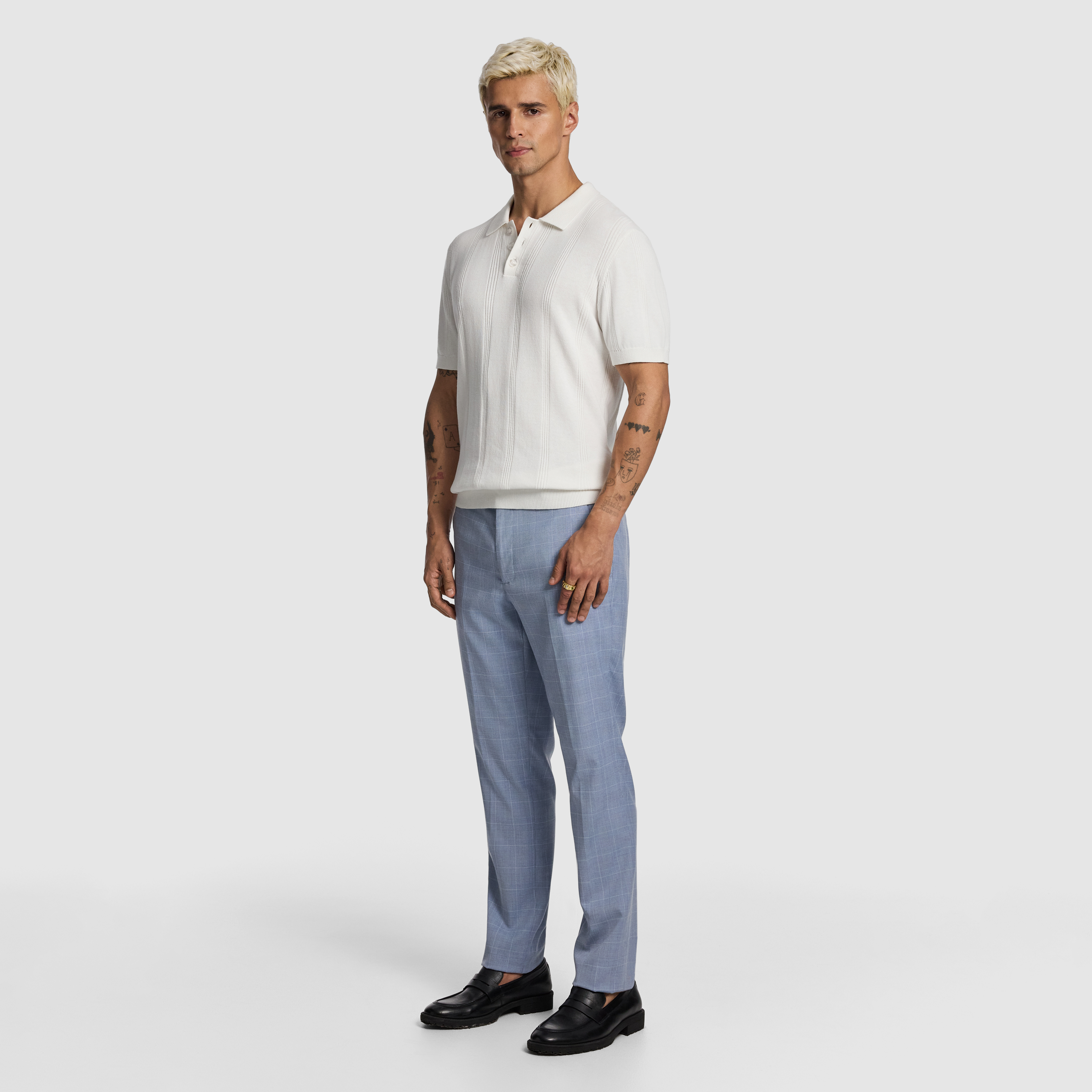 Light Blue Pembroke Slim Dress Pant
