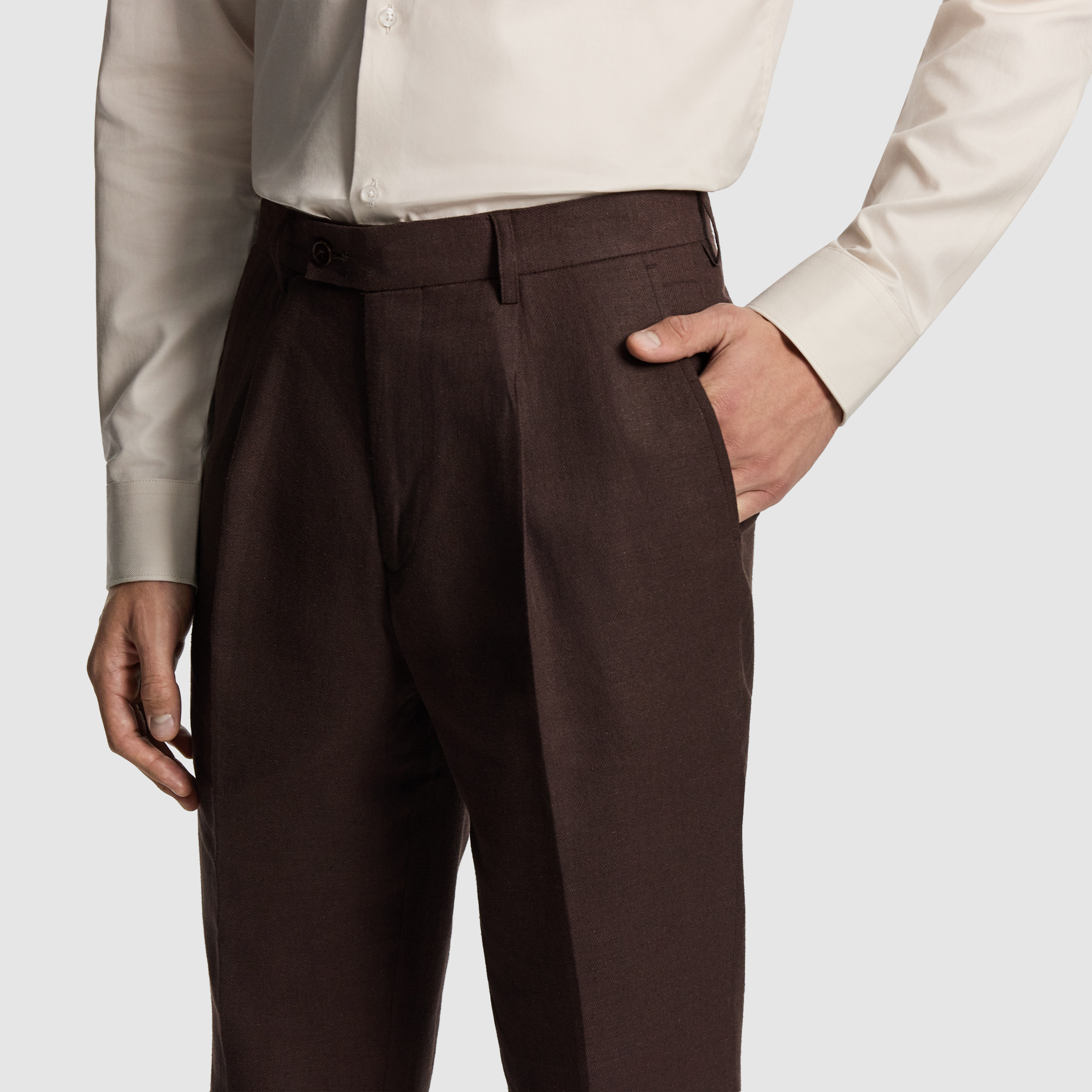 Chocolate Santos Slim Dress Pant