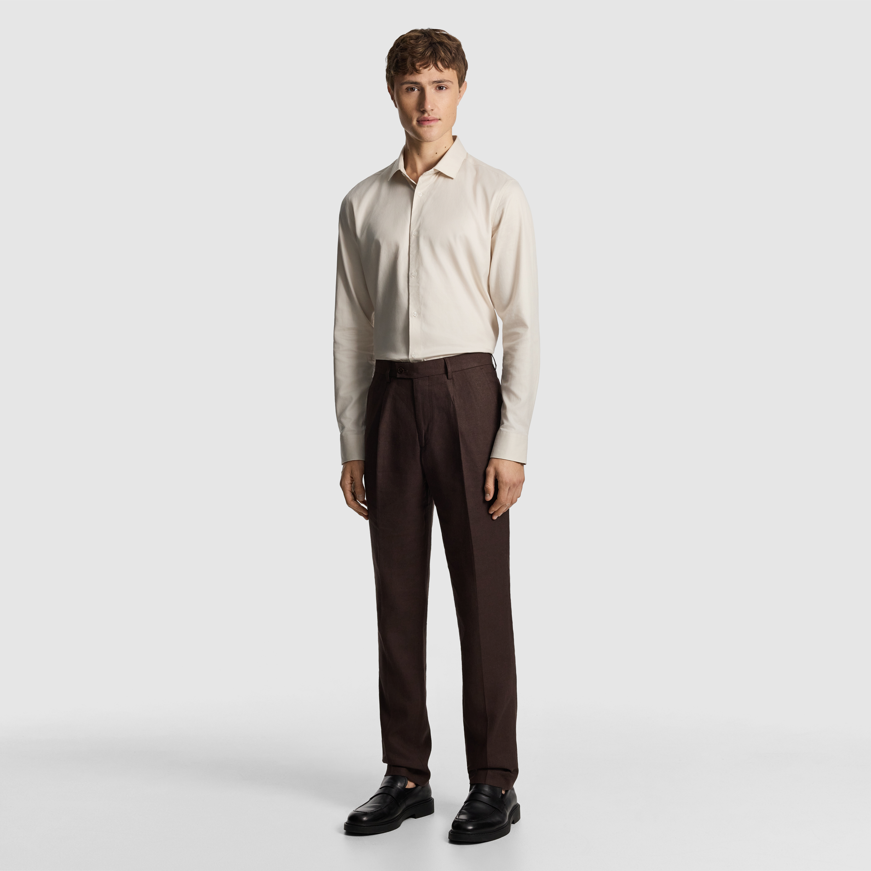 Chocolate Santos Slim Dress Pant