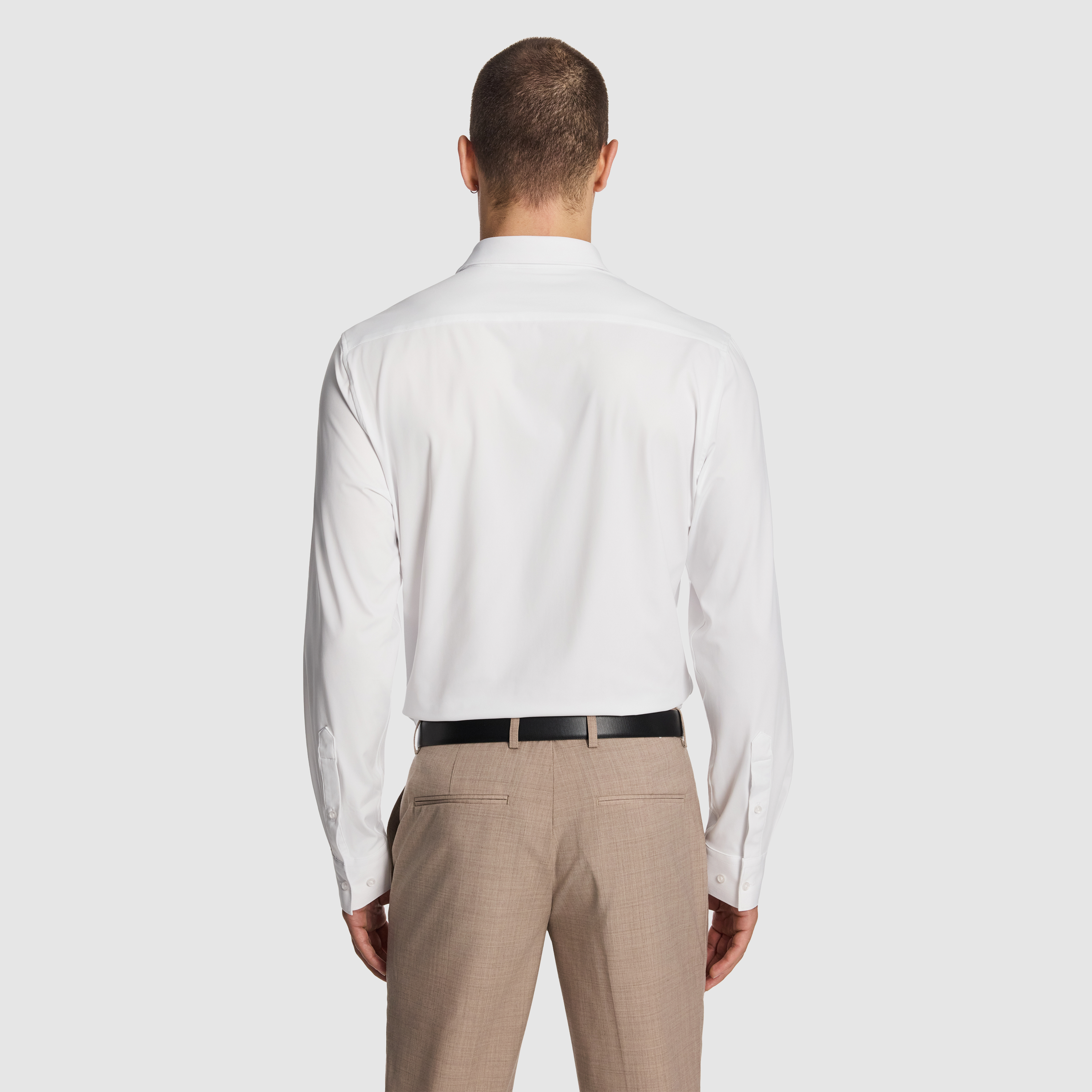 White Pulse Slim Hyper Stretch Dress Shirt