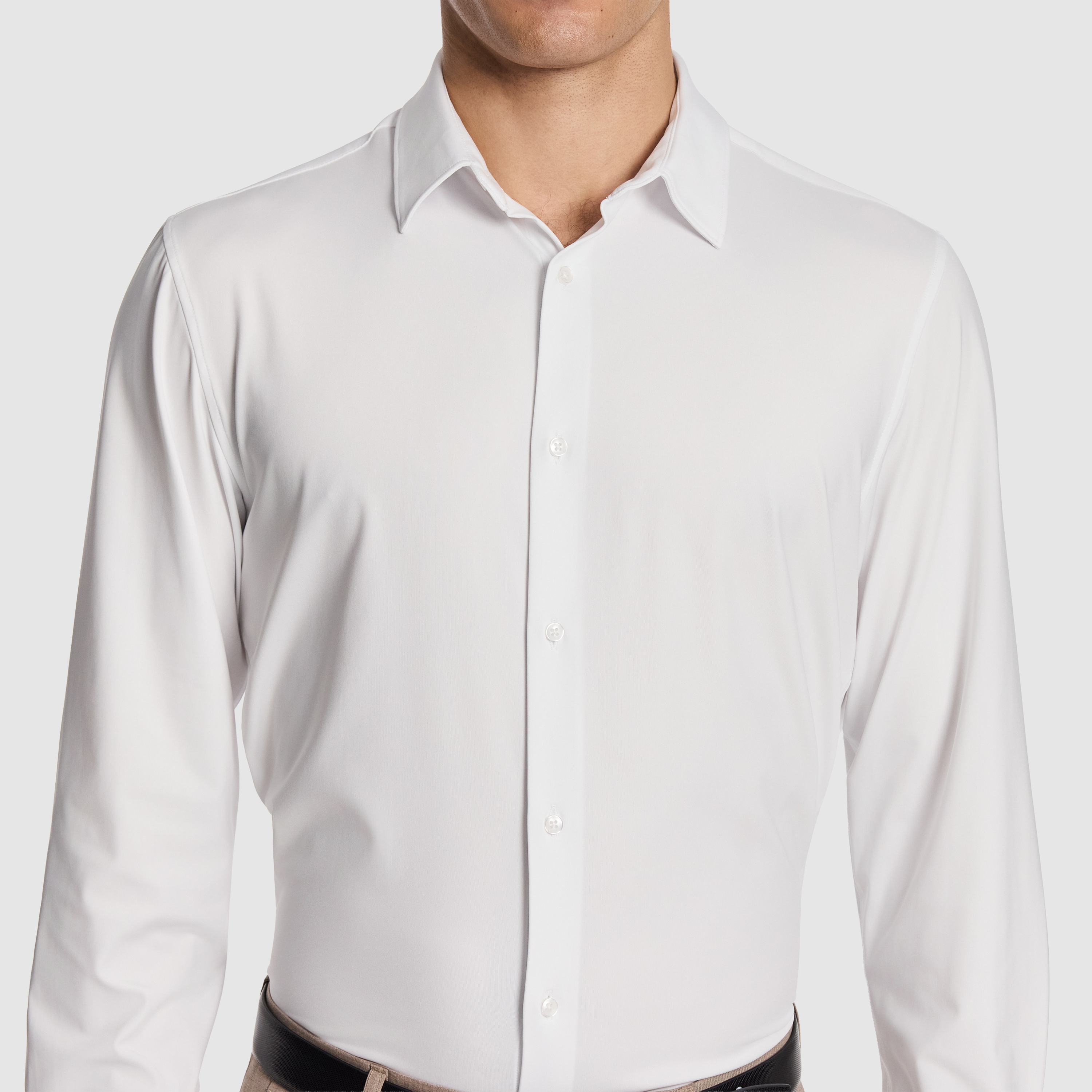 White Pulse Slim Hyper Stretch Dress Shirt