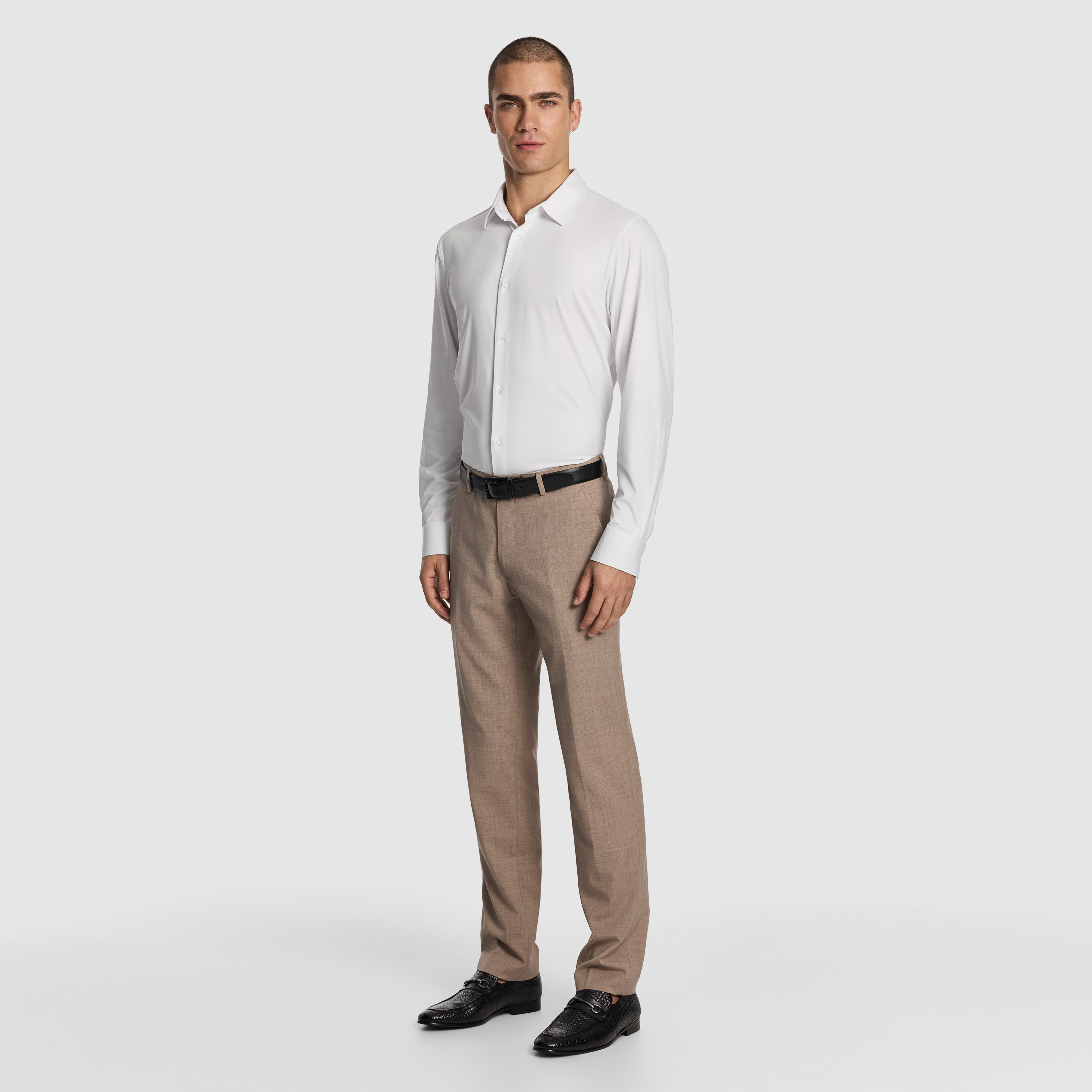 White Pulse Slim Hyper Stretch Dress Shirt