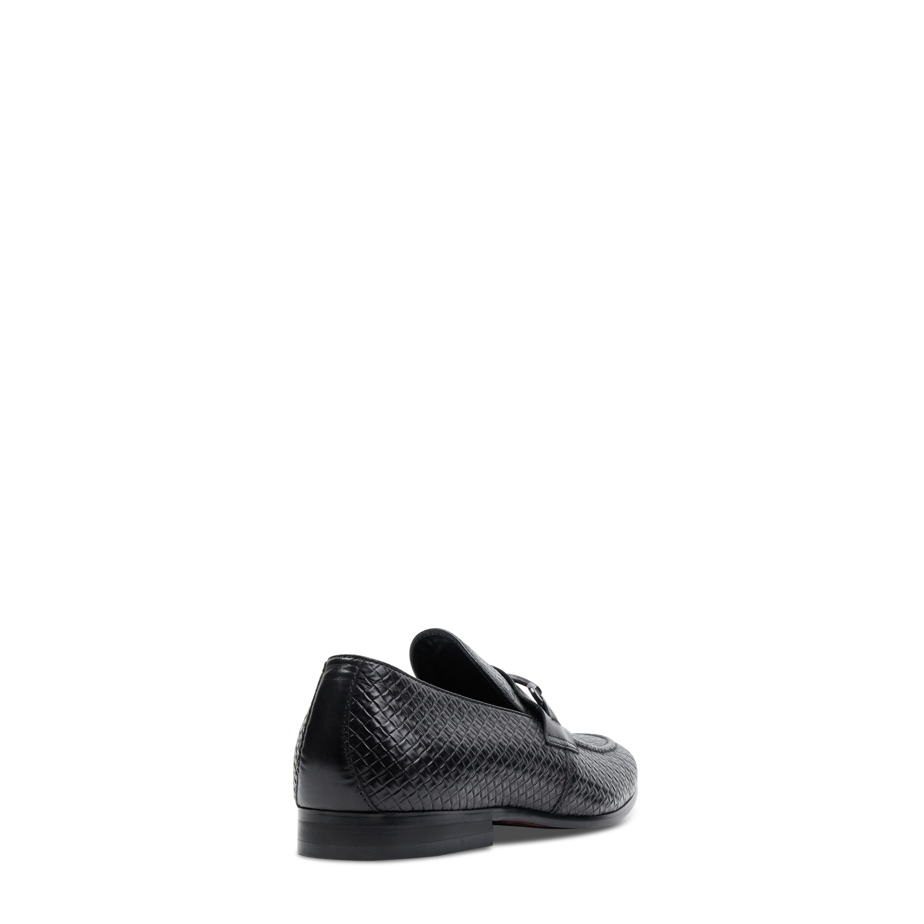Black Harrison Textured Leather Loafer