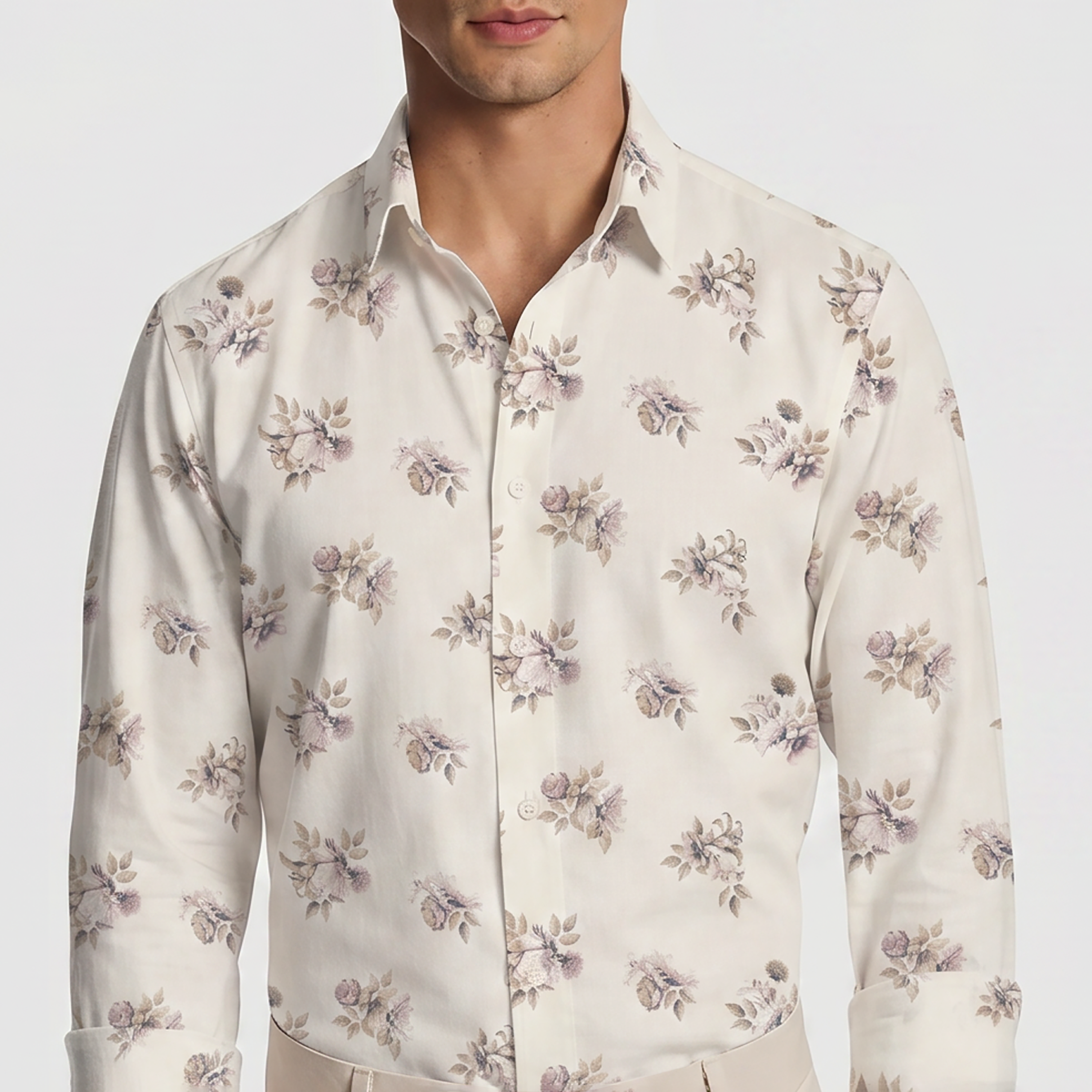Pink Lucio Slim Floral Shirt