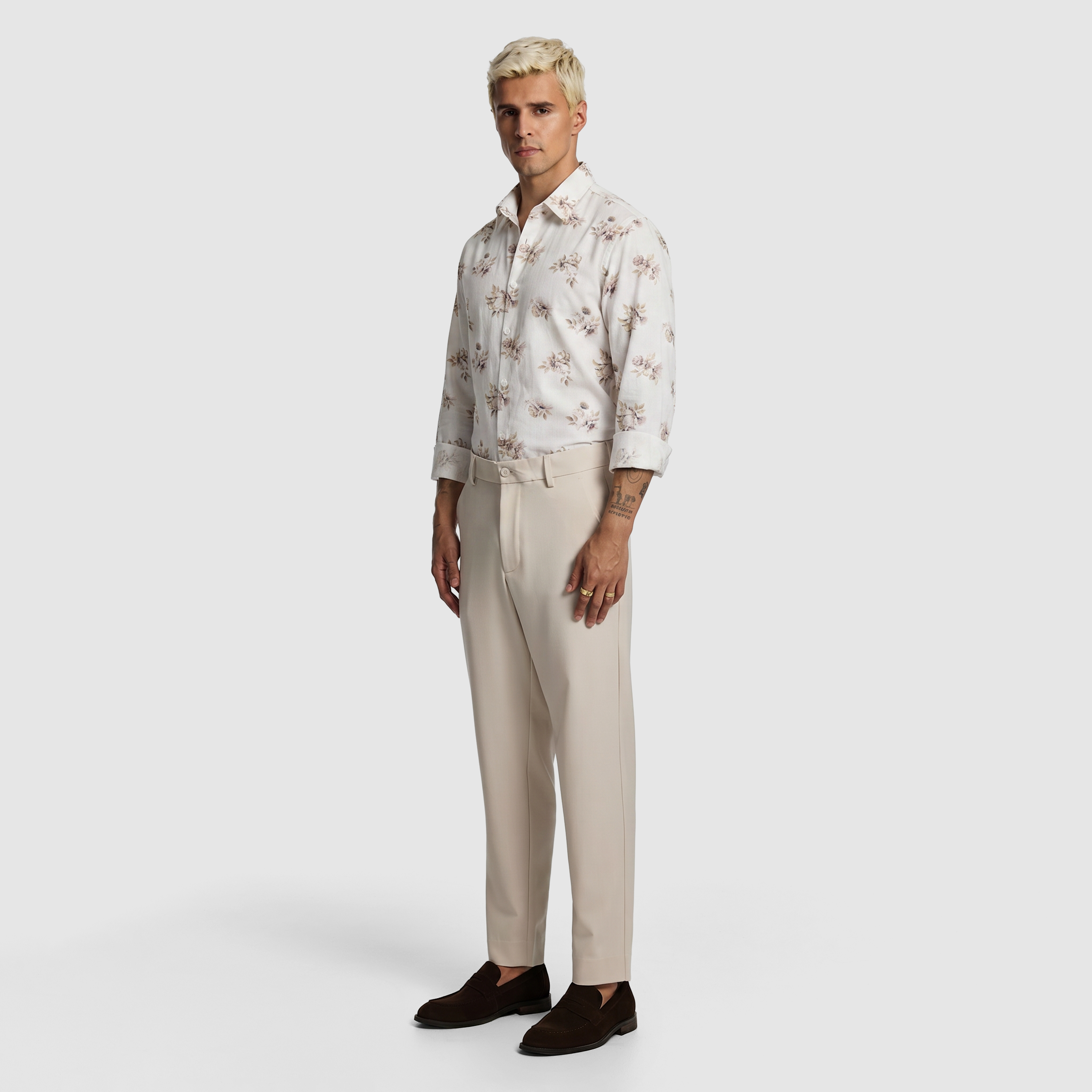Pink Lucio Slim Floral Shirt