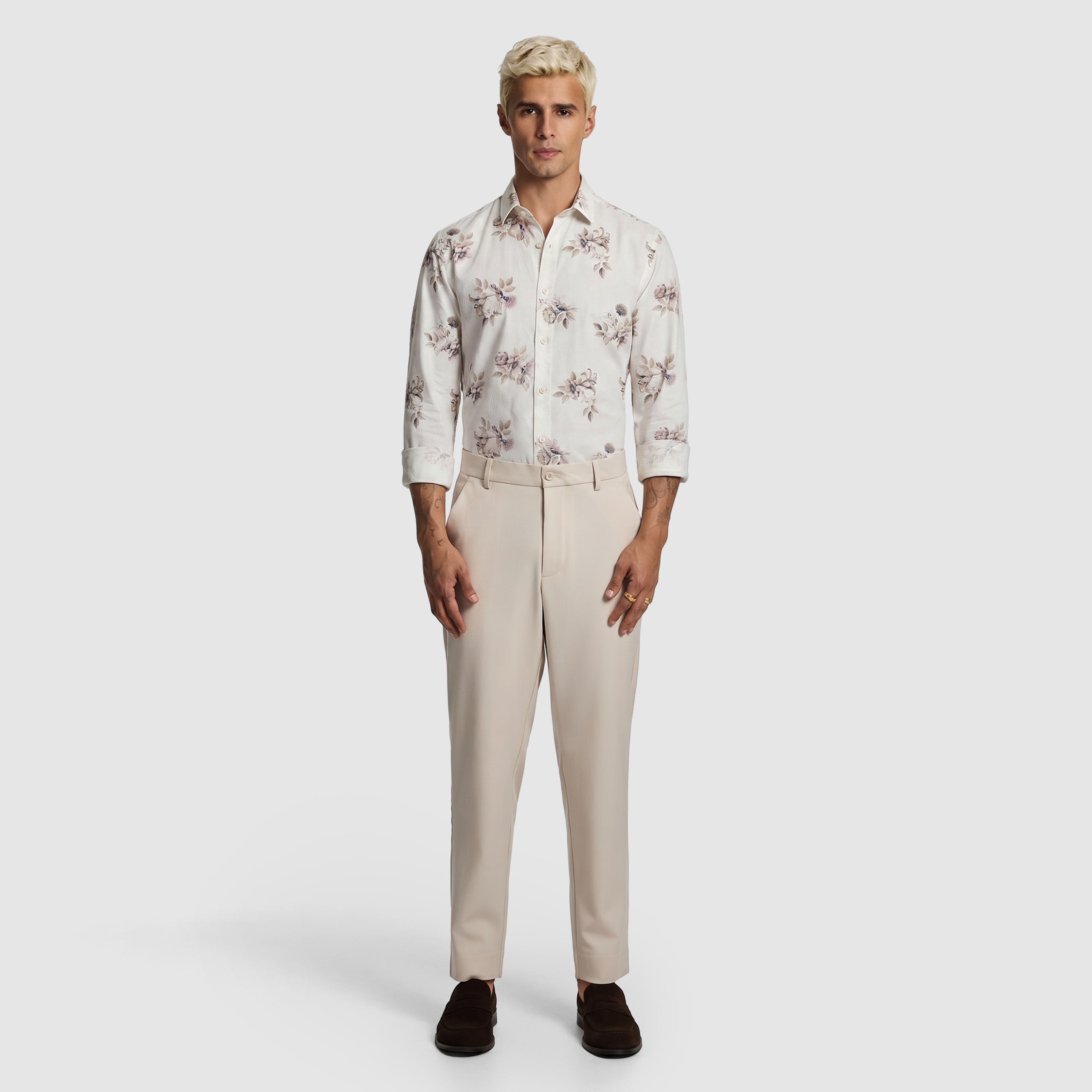 Pink Lucio Slim Floral Shirt