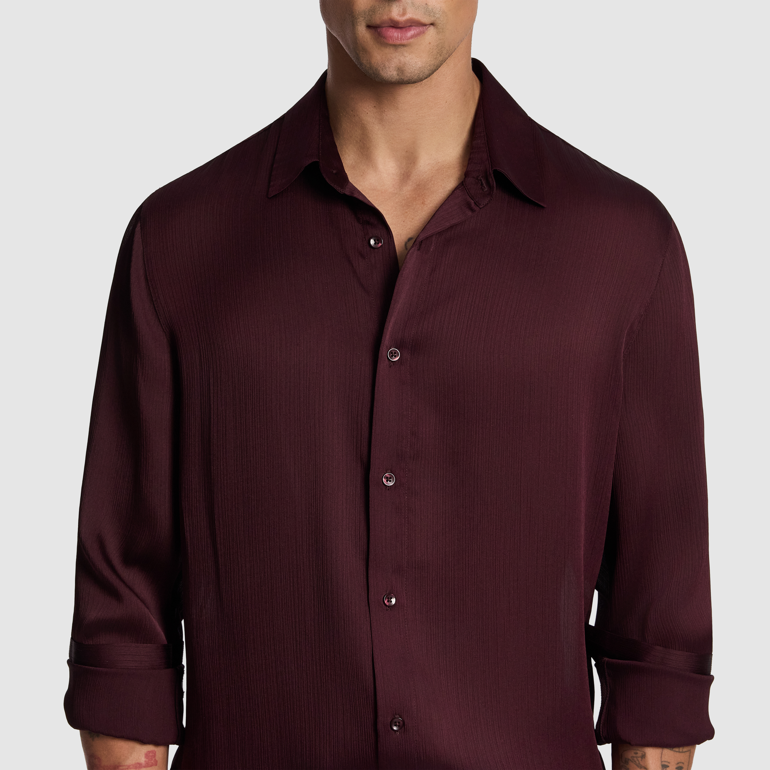 Burgundy Zeus Textured Shirt