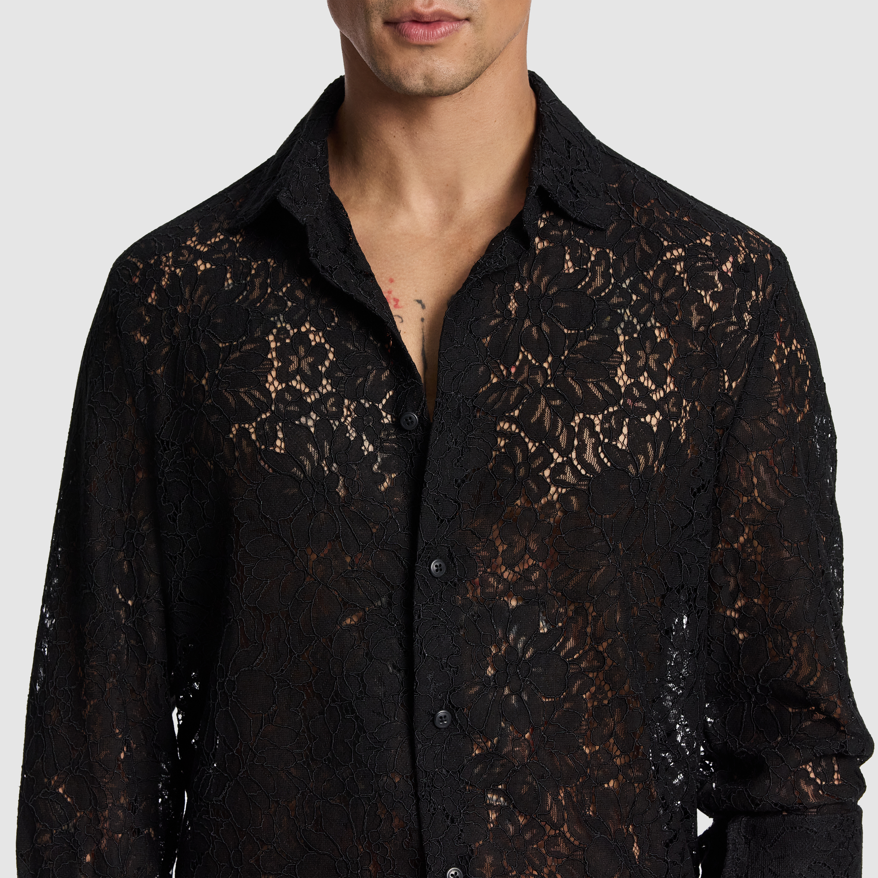 Black Gianni Lace Shirt