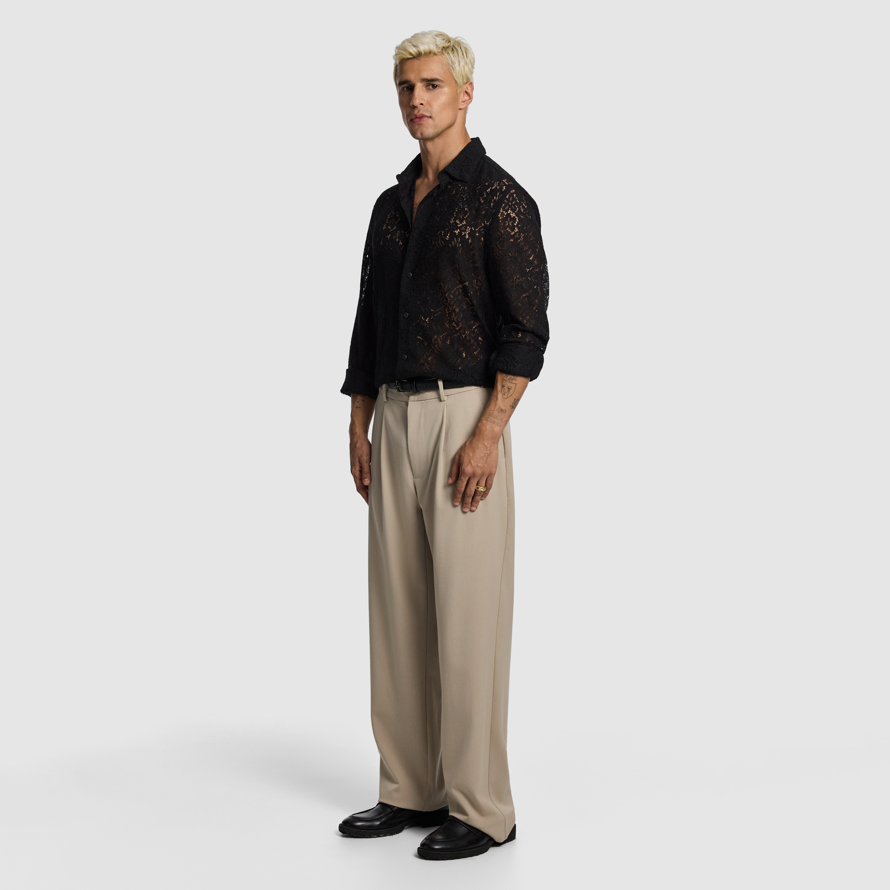 Black Gianni Lace Shirt