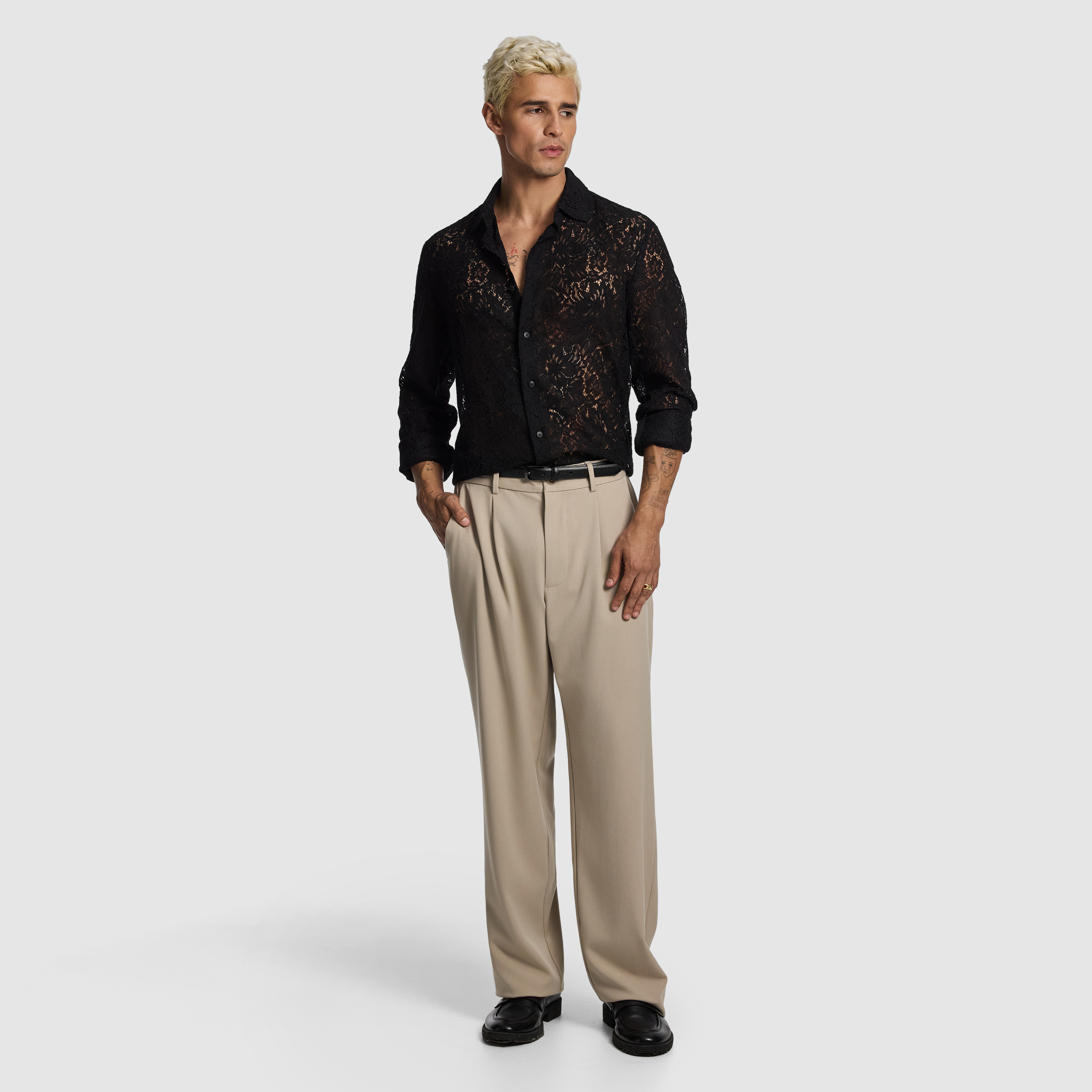 Black Gianni Lace Shirt