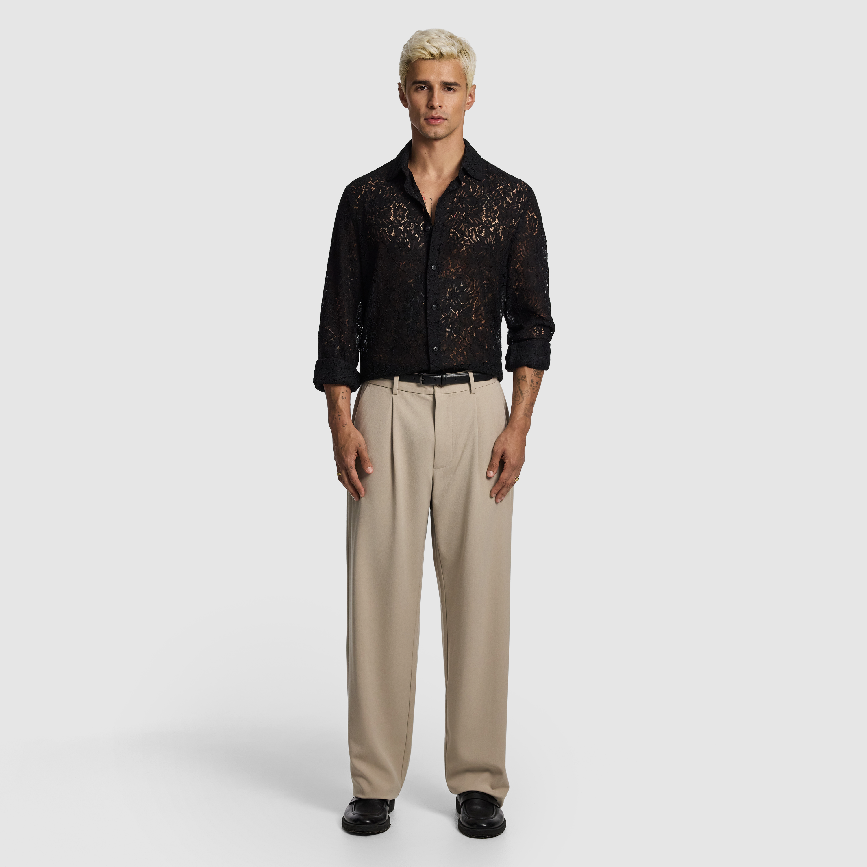 Black Gianni Lace Shirt
