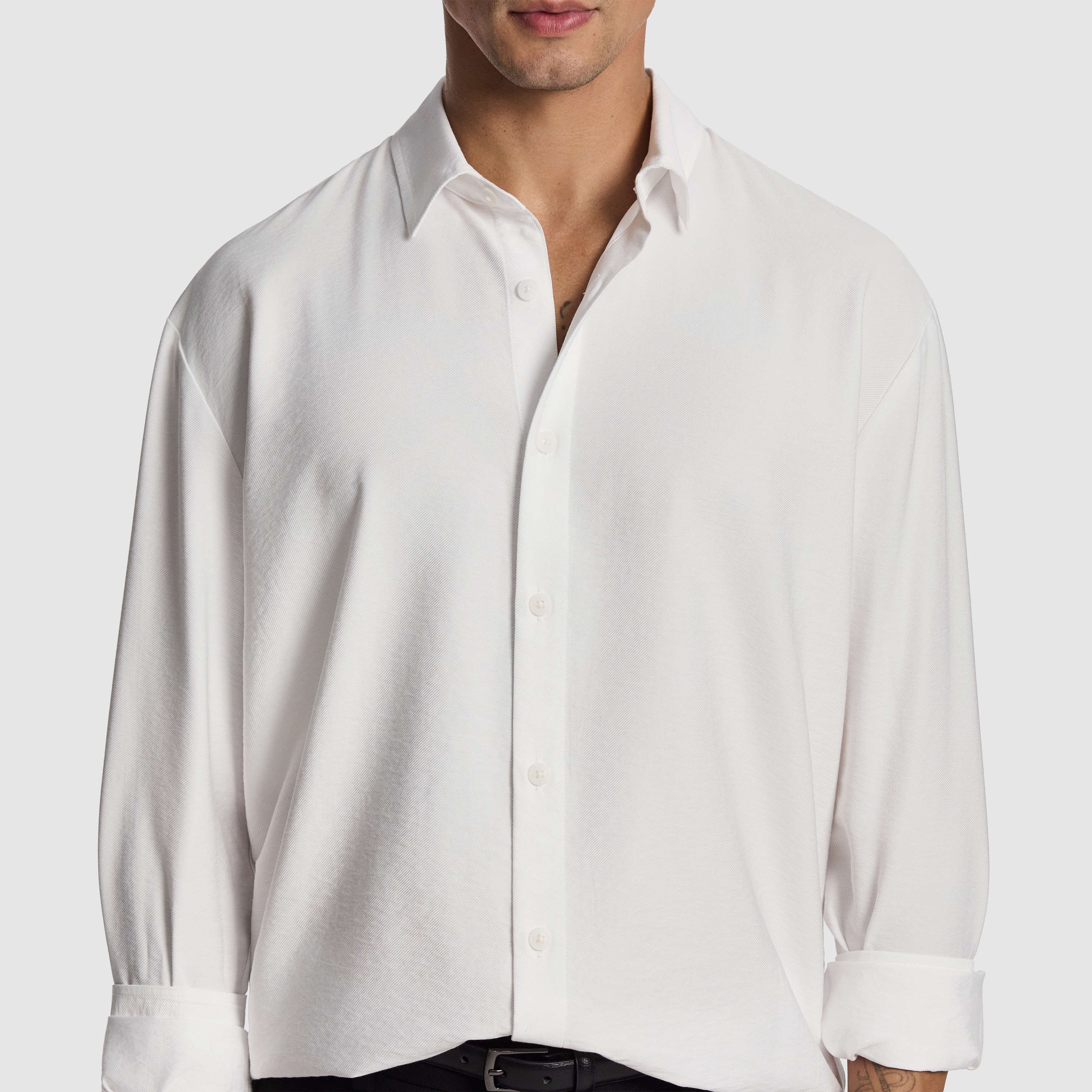 White Leandro Relaxed Shirt