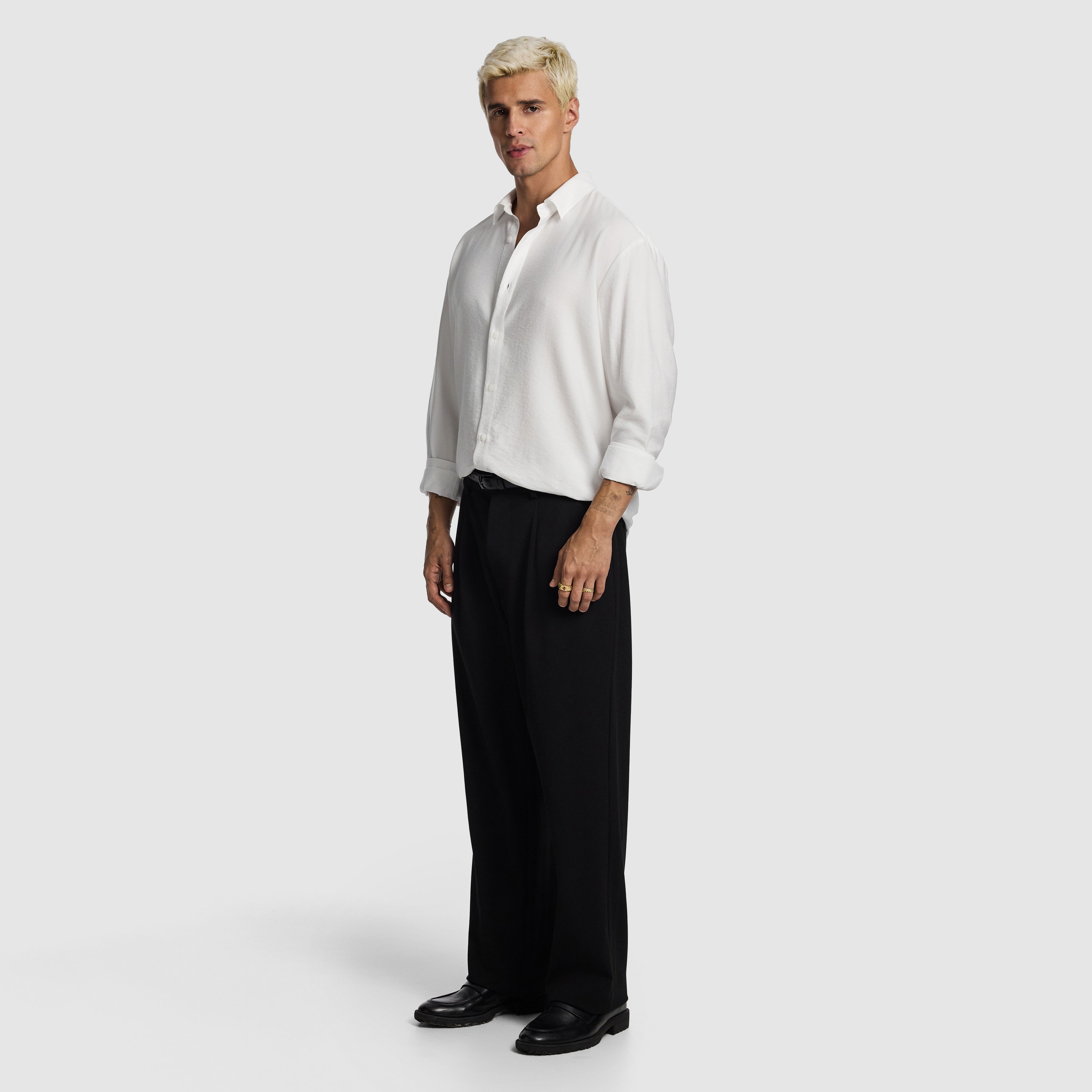 White Leandro Relaxed Shirt