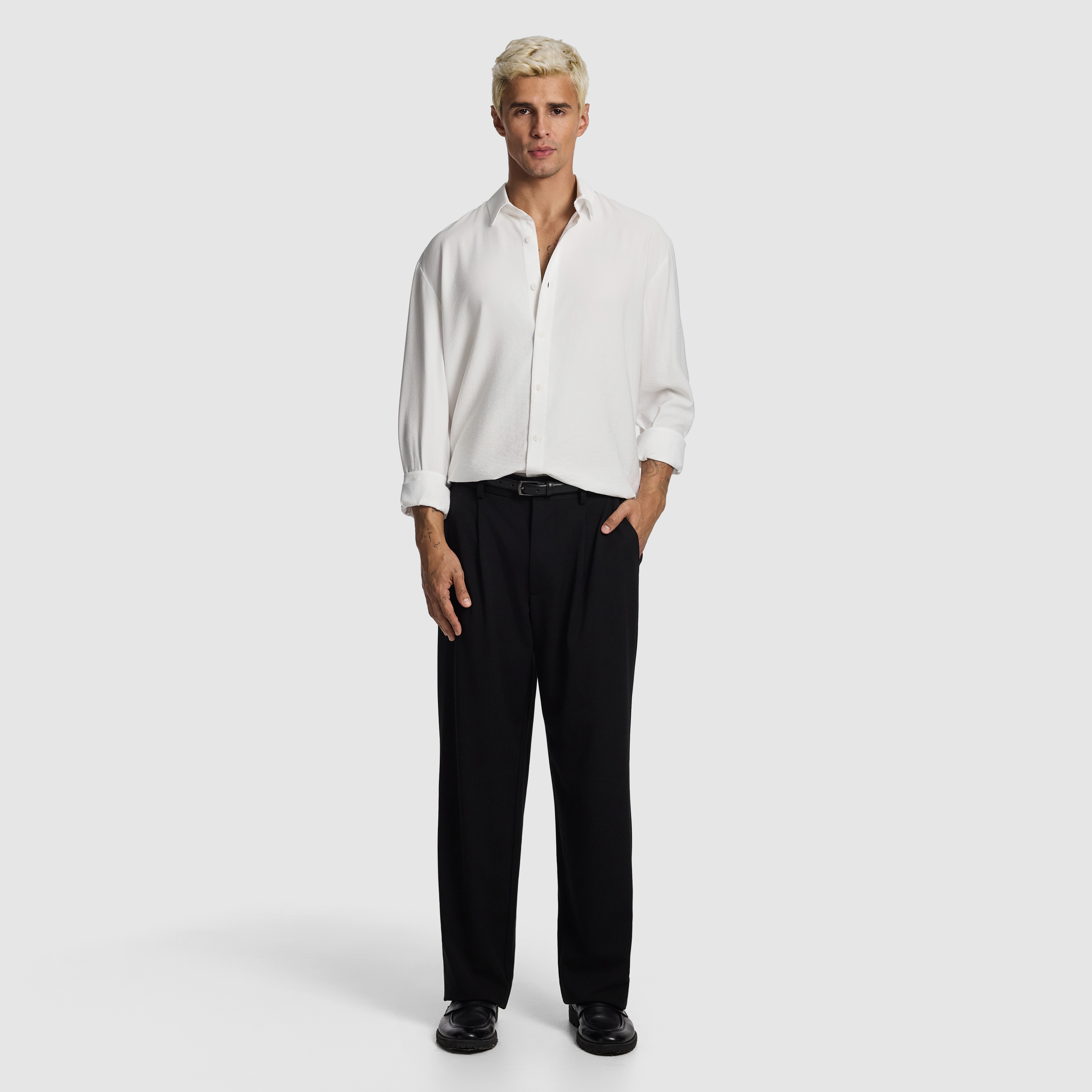 White Leandro Relaxed Shirt
