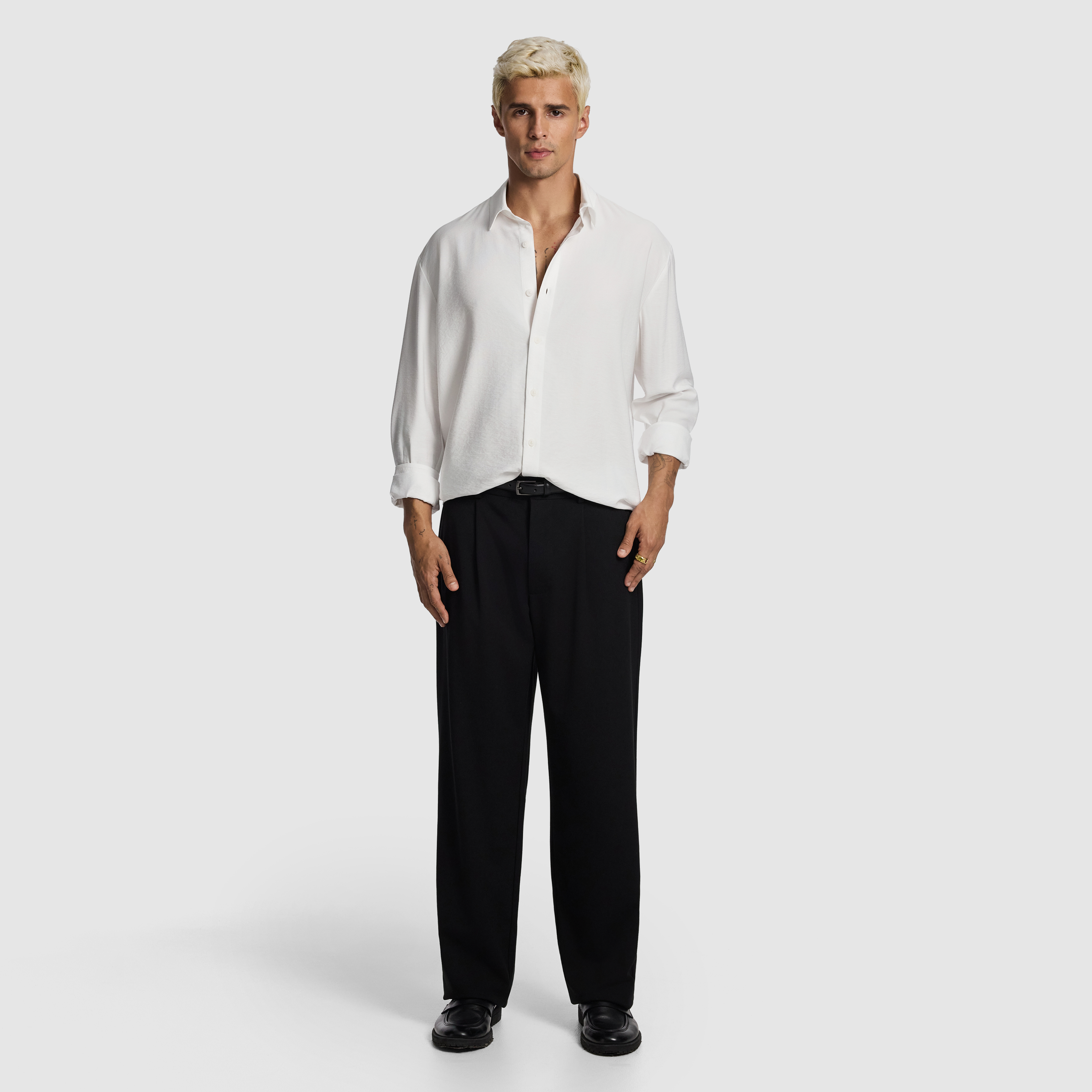 White Leandro Relaxed Shirt