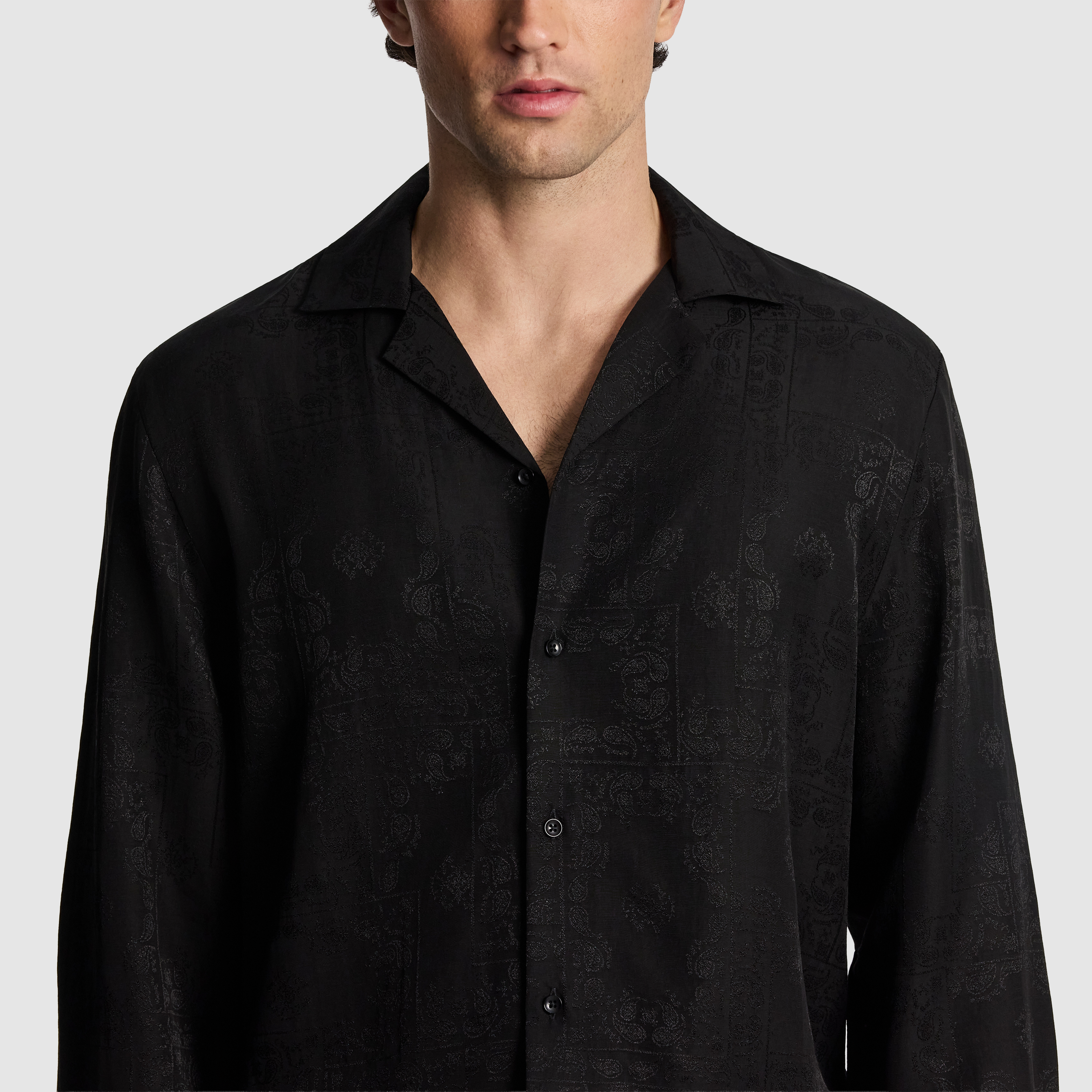 Black Calisto Paisley Shirt