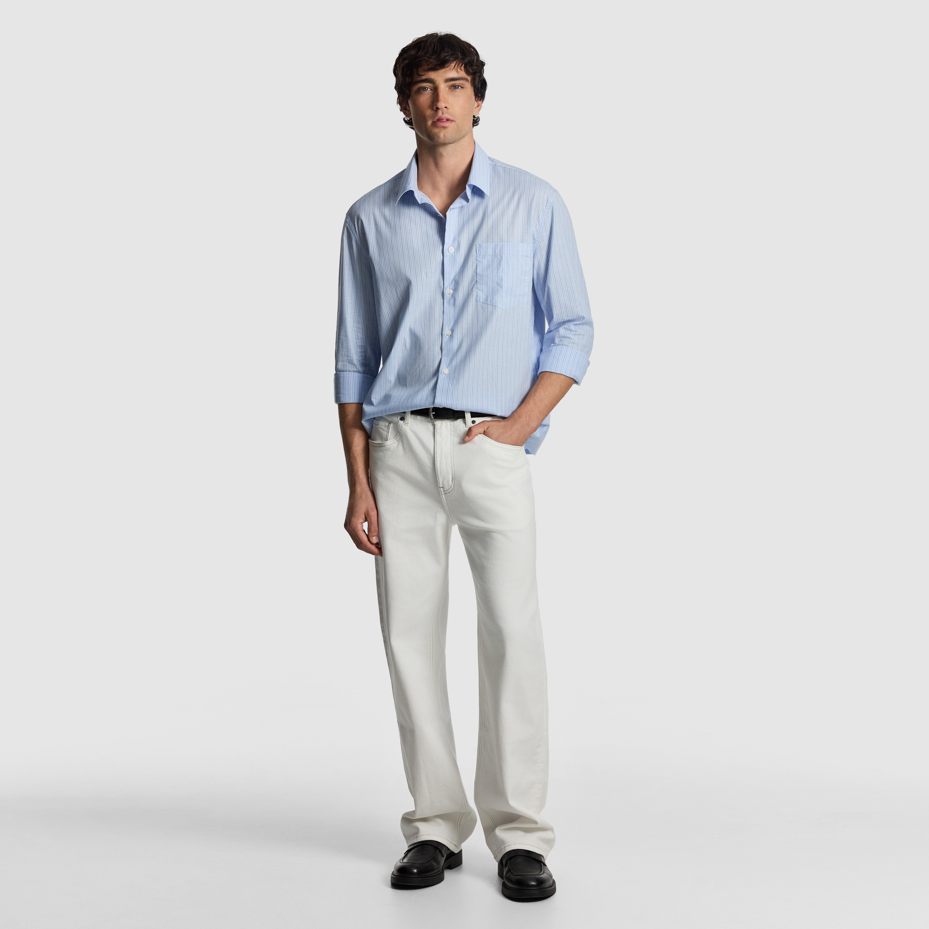 Light Blue Chapman Stripe Relaxed Shirt