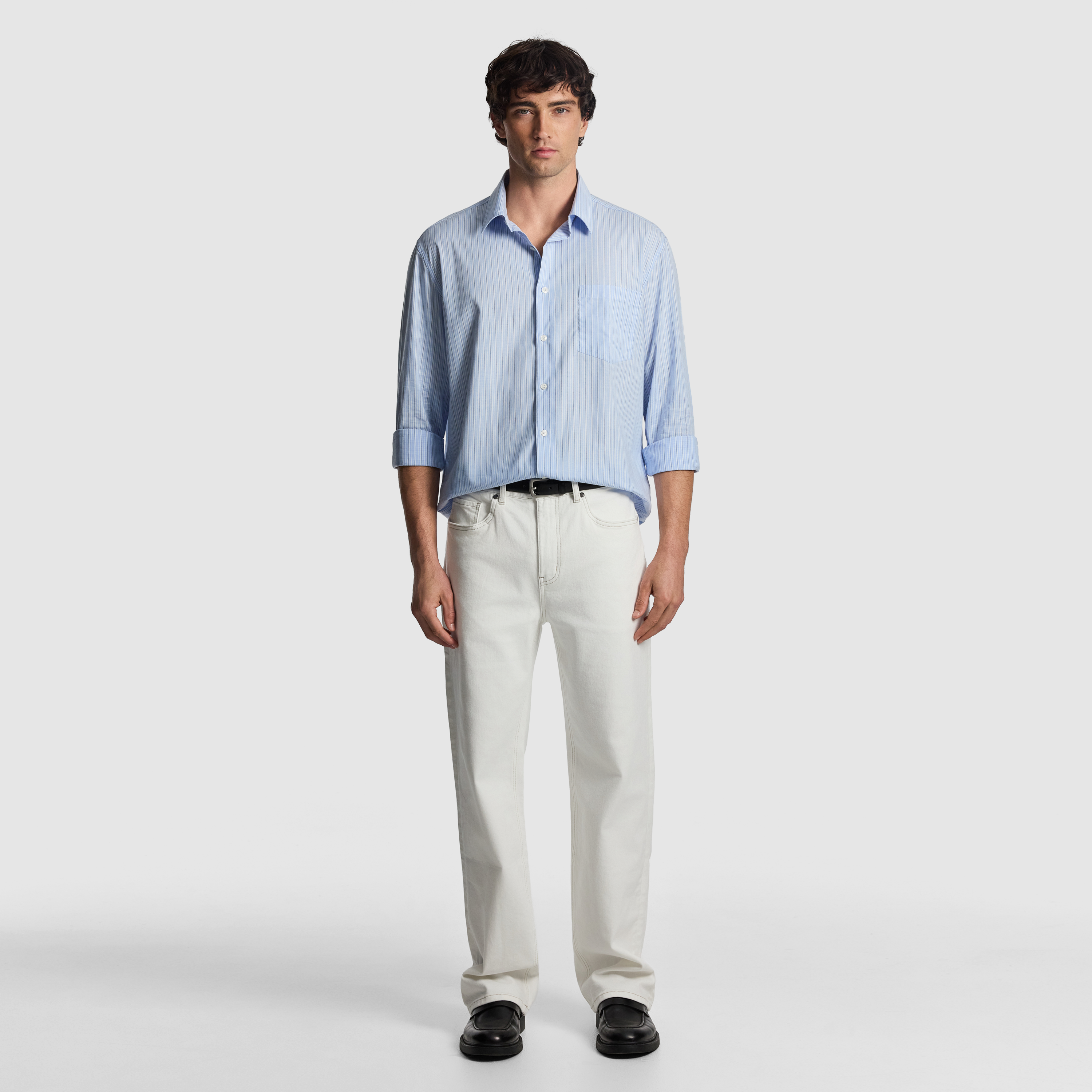 Light Blue Chapman Stripe Relaxed Shirt