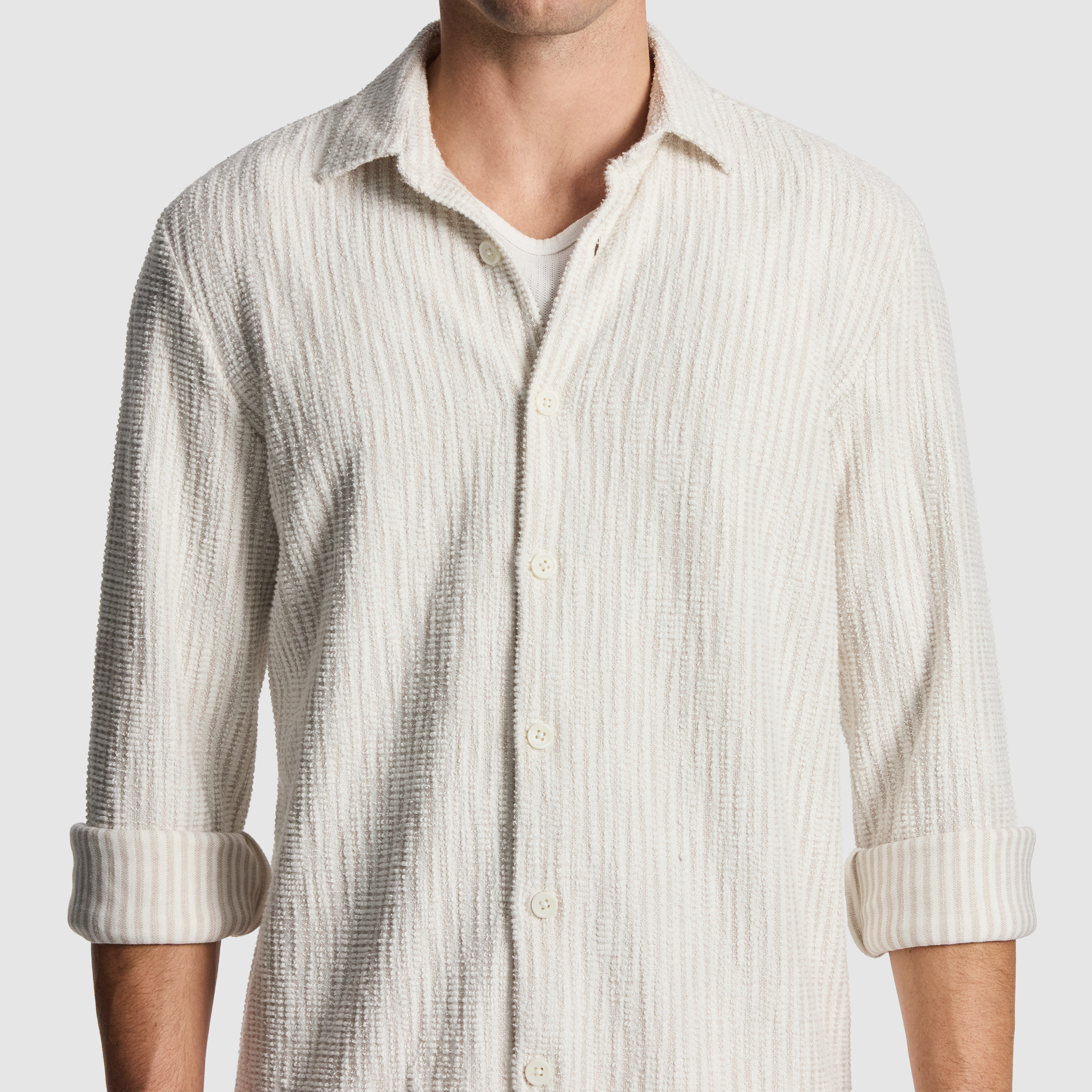 Natural Axis Stripe Textured Shirt