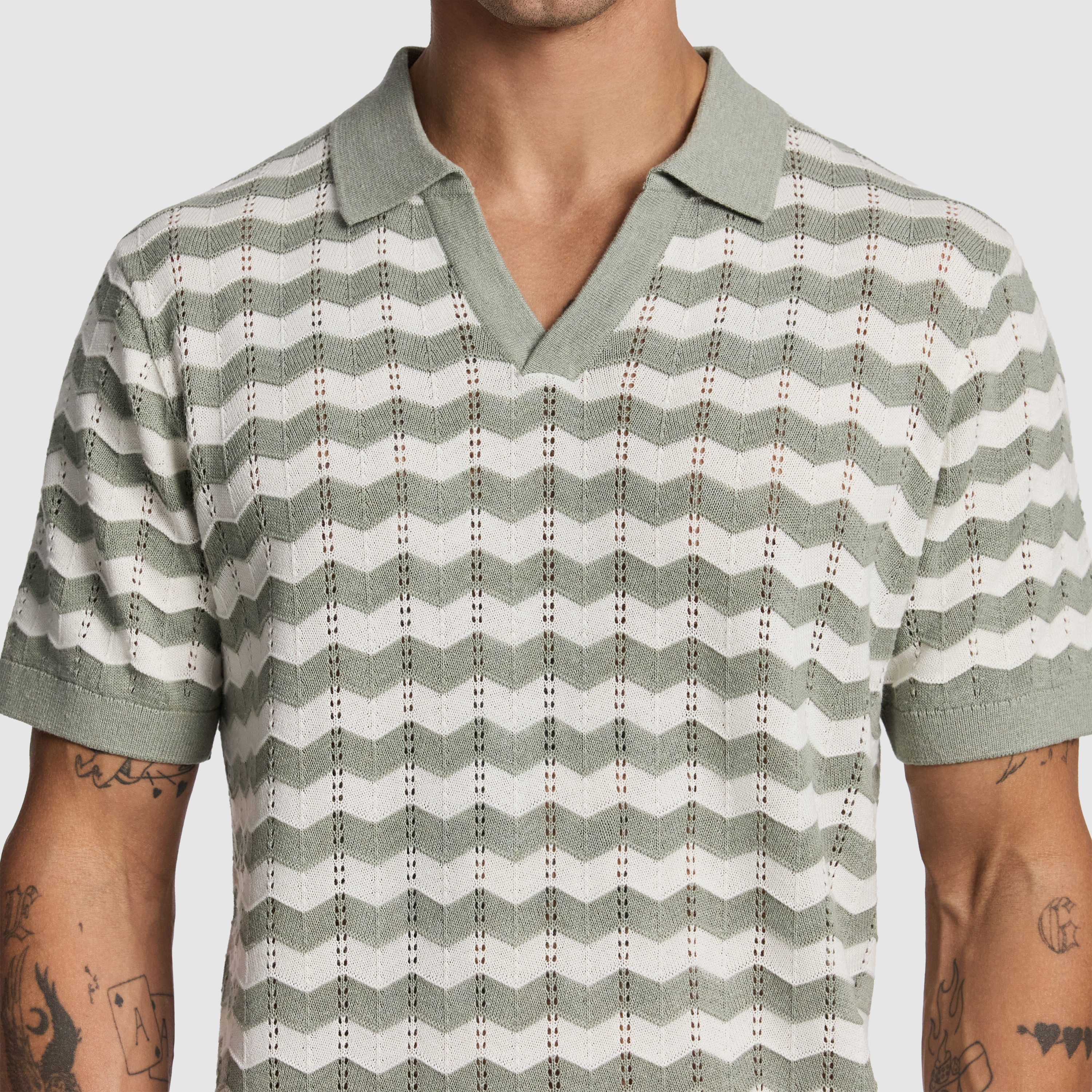Multi Vance Knitted Polo Shirt