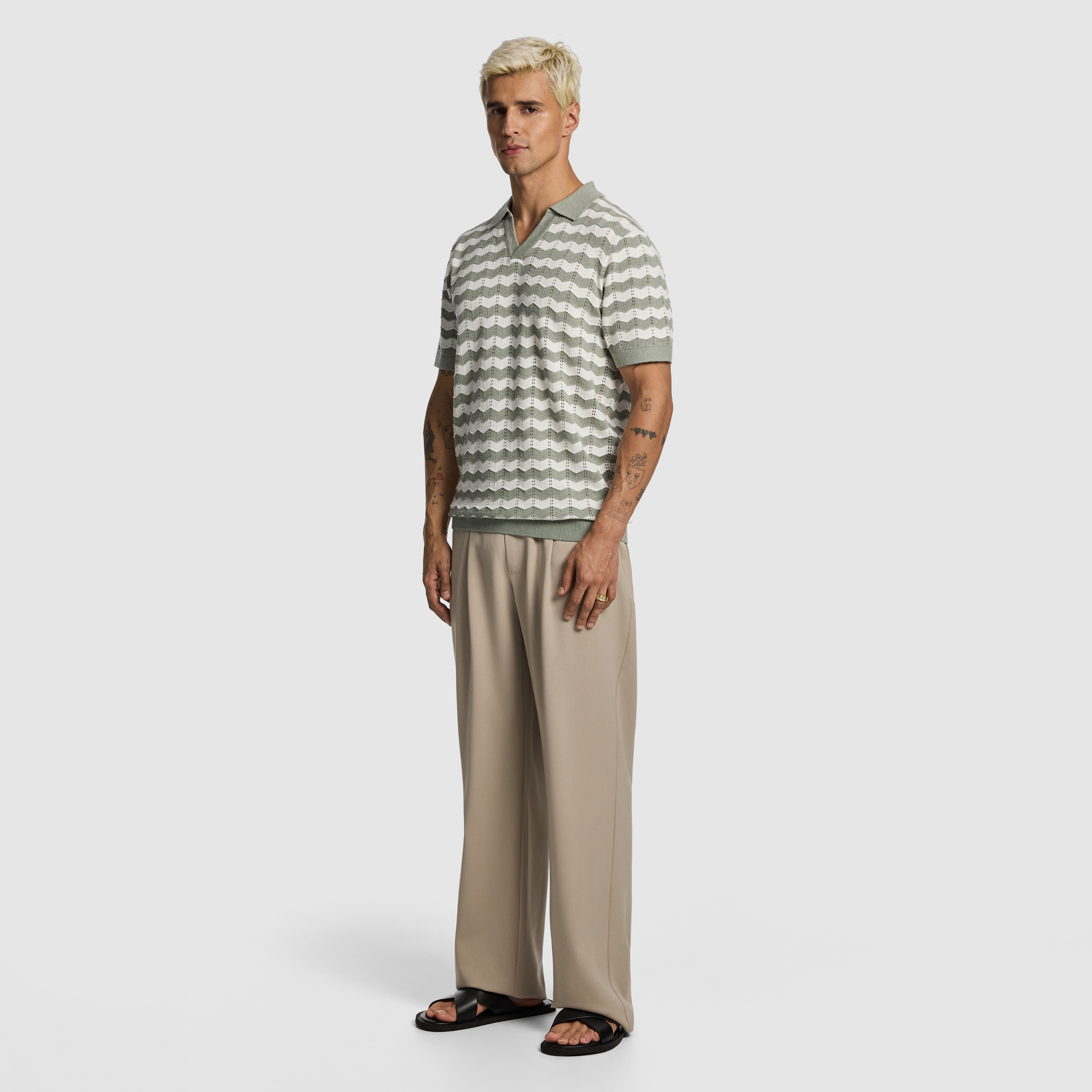Multi Vance Knitted Polo Shirt