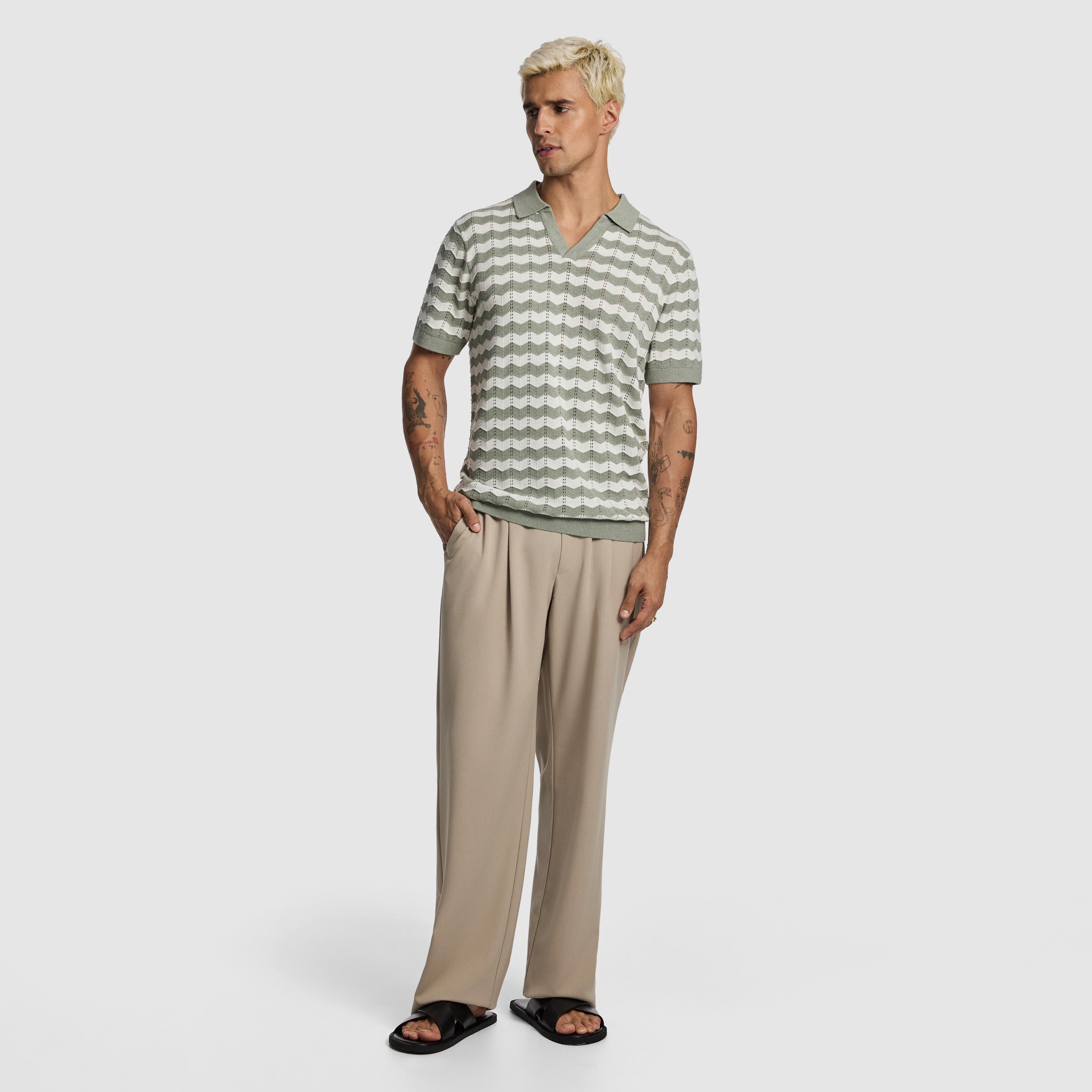 Multi Vance Knitted Polo Shirt