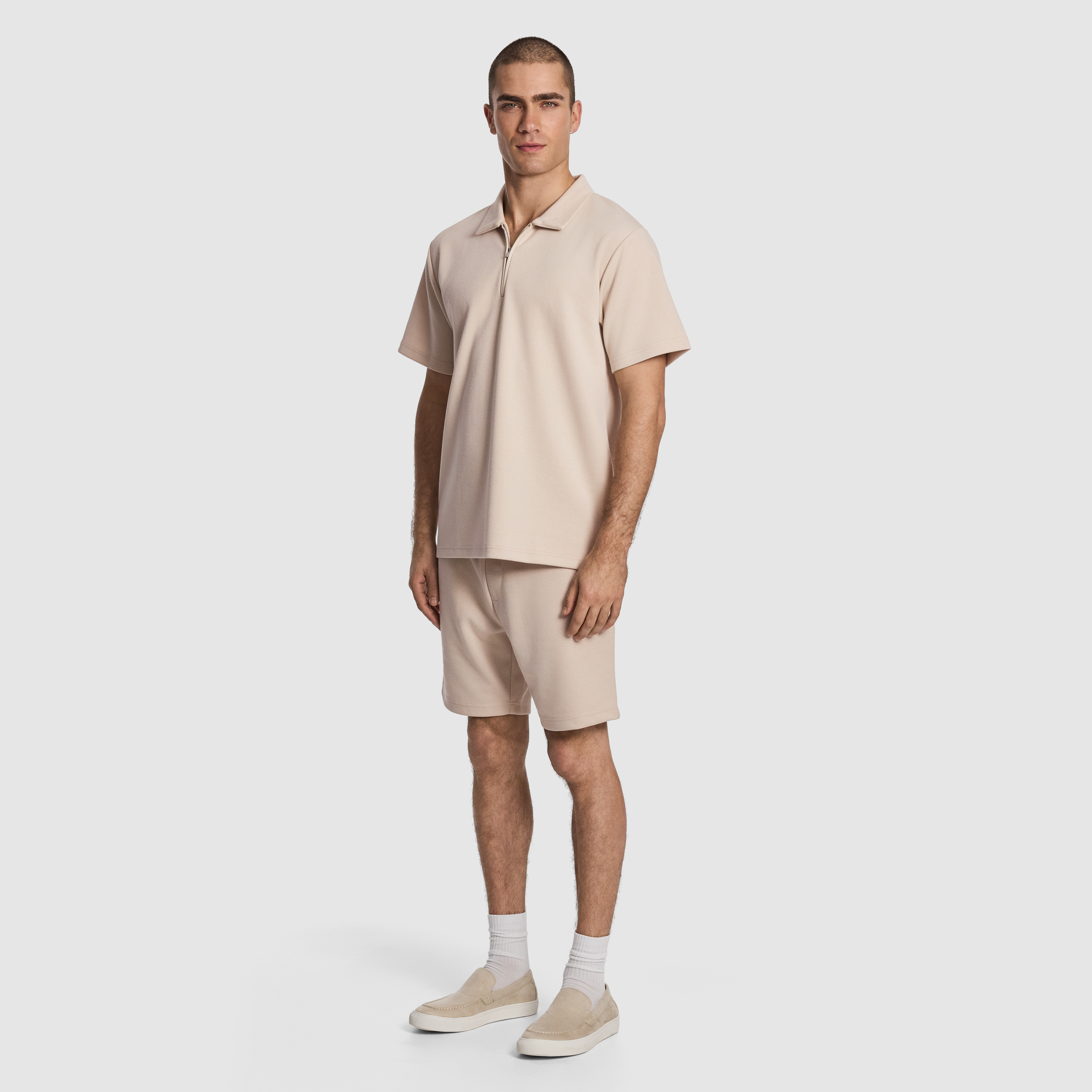 Natural Avenue Jersey Polo Shirt
