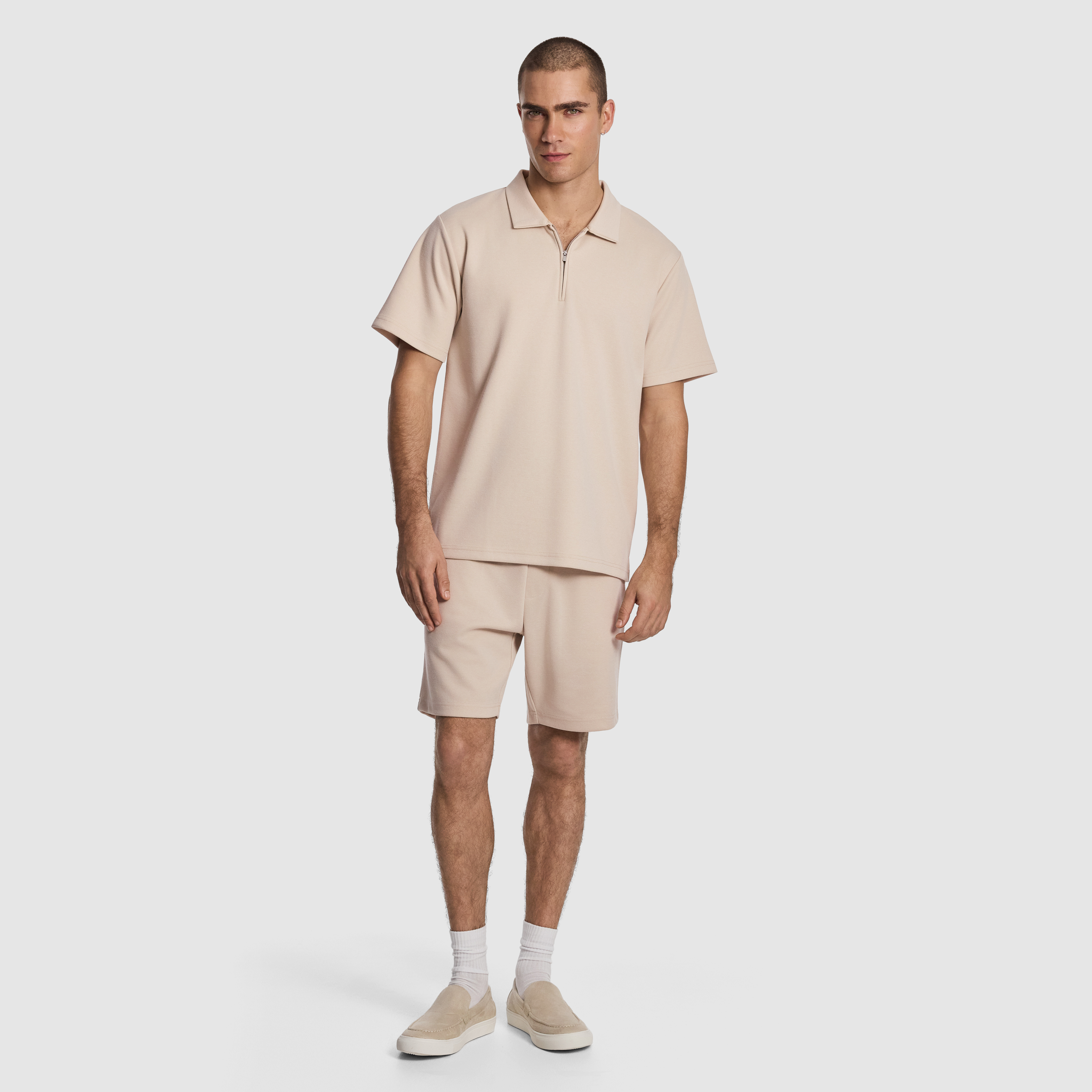 Natural Avenue Jersey Polo Shirt