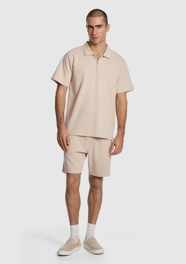 Natural Avenue Jersey Polo Shirt
