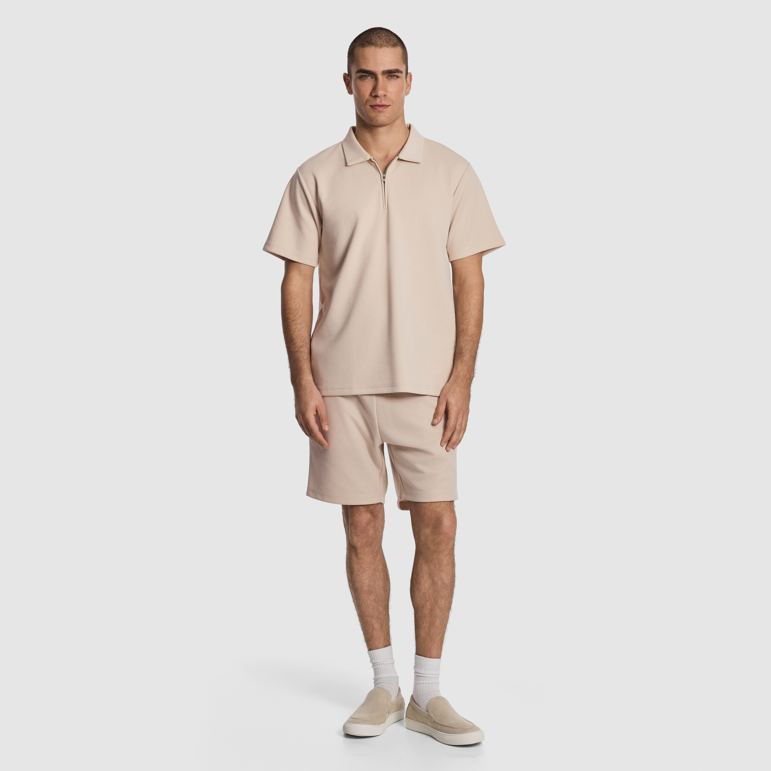 Natural Avenue Jersey Polo Shirt