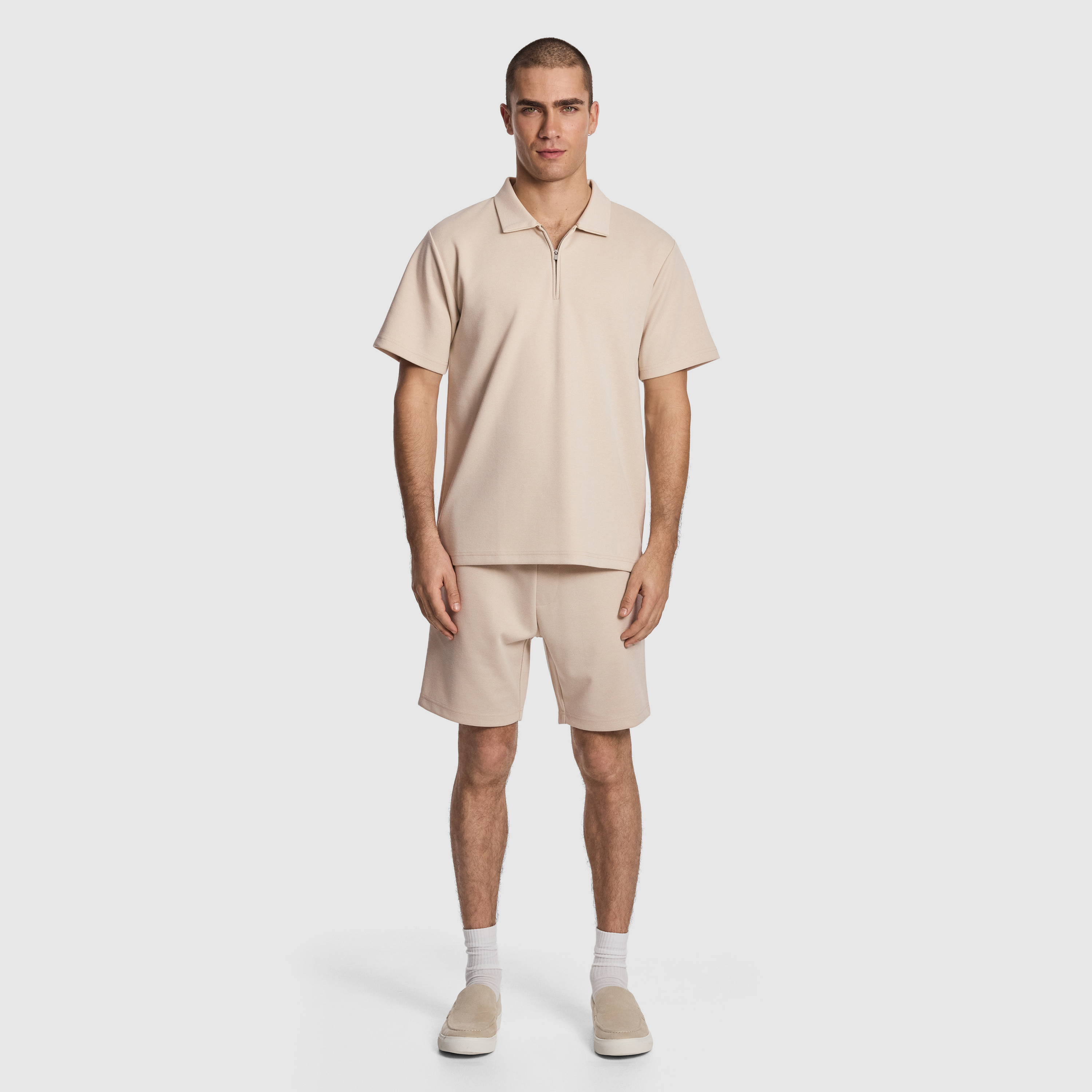 Natural Avenue Jersey Polo Shirt