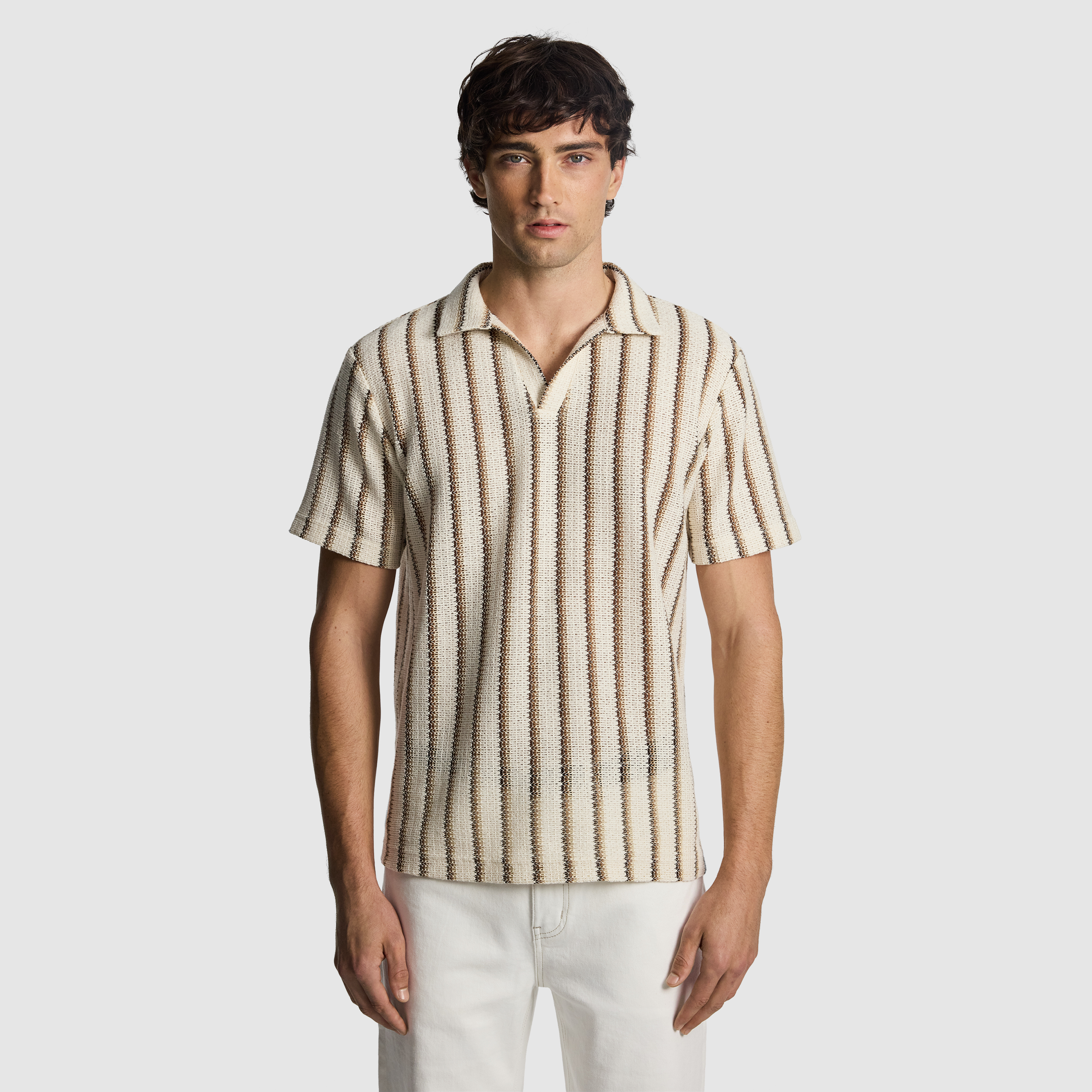 Malcolm Crochet Polo Shirt