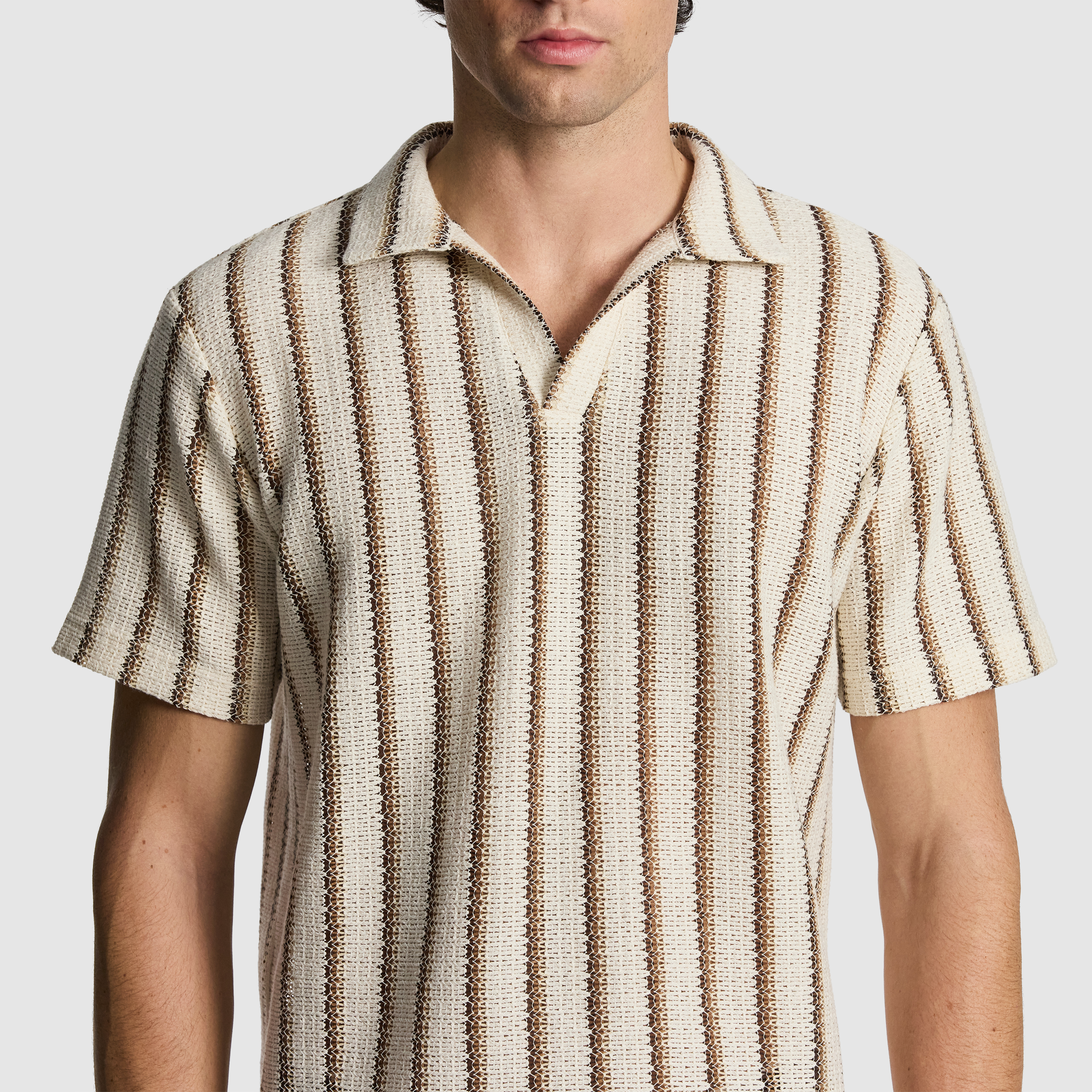 Malcolm Crochet Polo Shirt