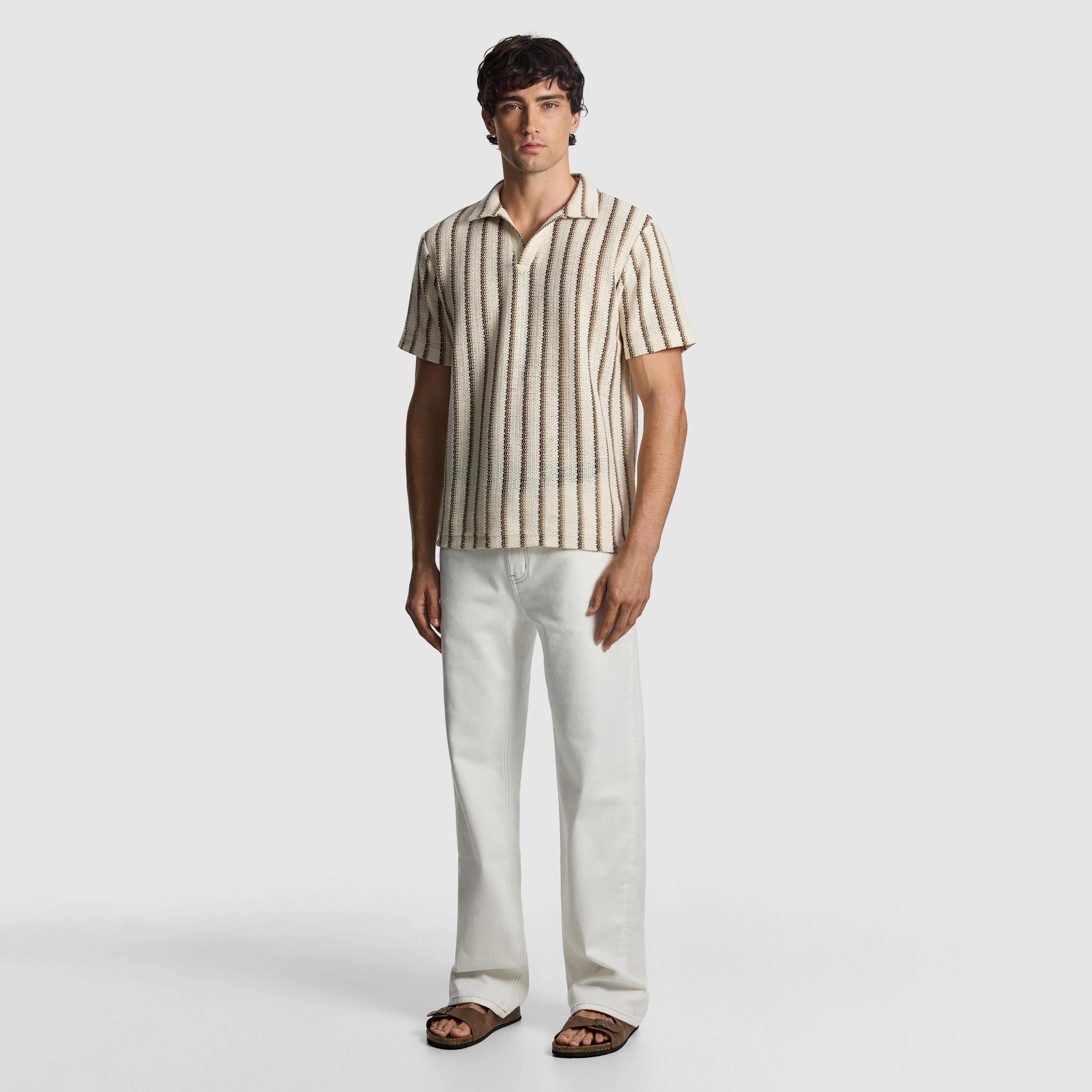 Malcolm Crochet Polo Shirt